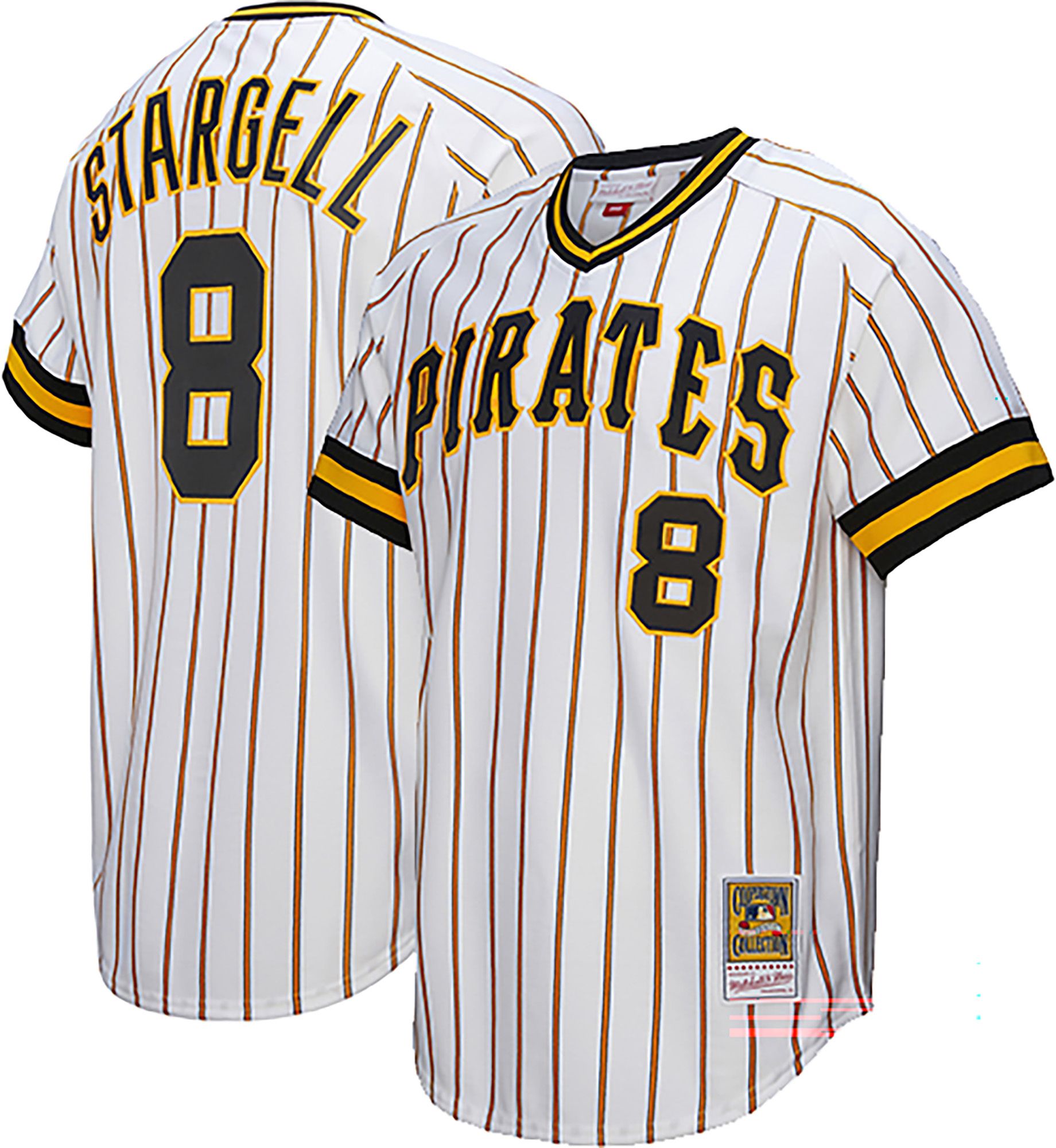 Mitchell & Ness Men's Willie Stargell #8 White Cooperstown Home Authentic Jersey