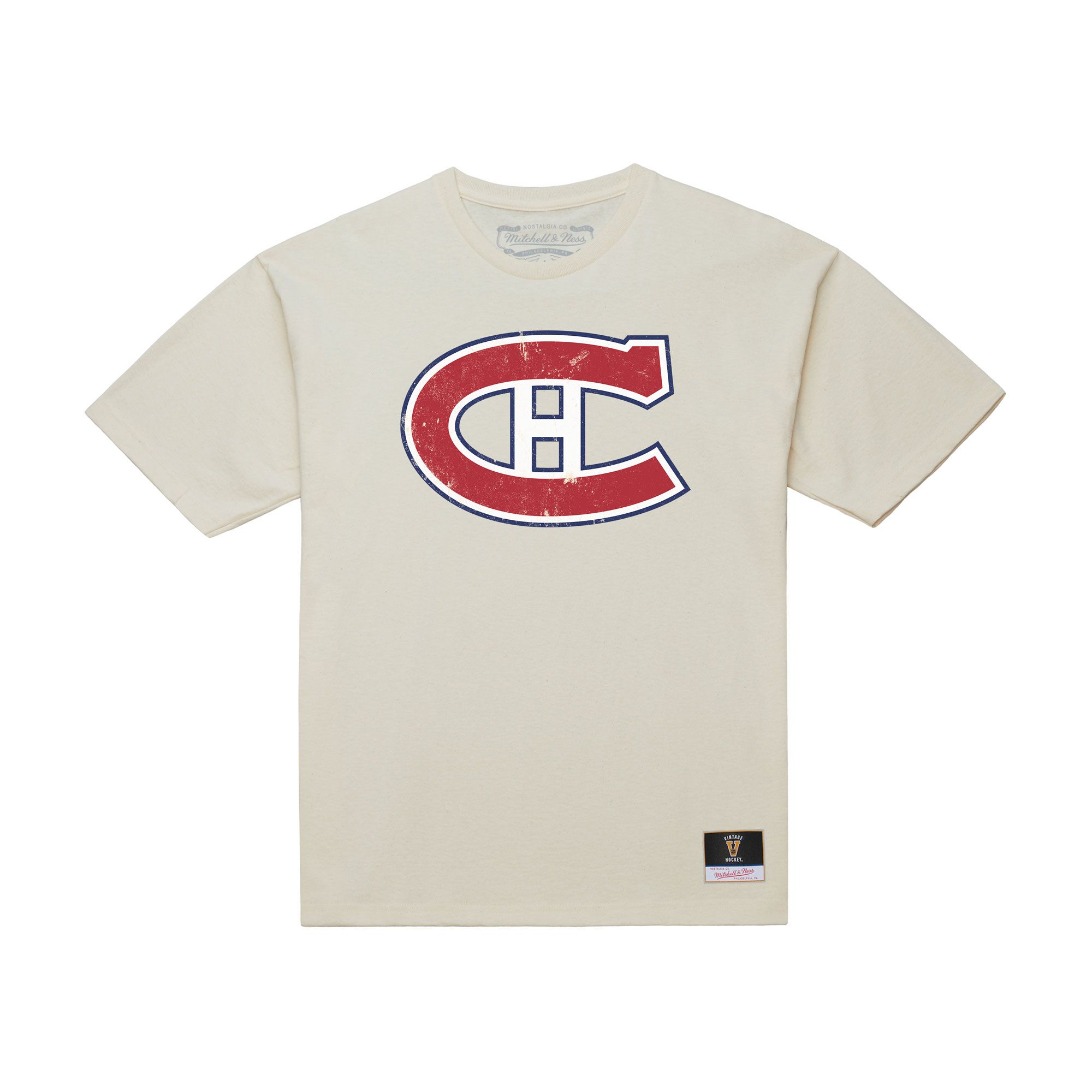 Mitchell &amp; Ness Men's Montreal Canadiens Cream Arch T-Shirt