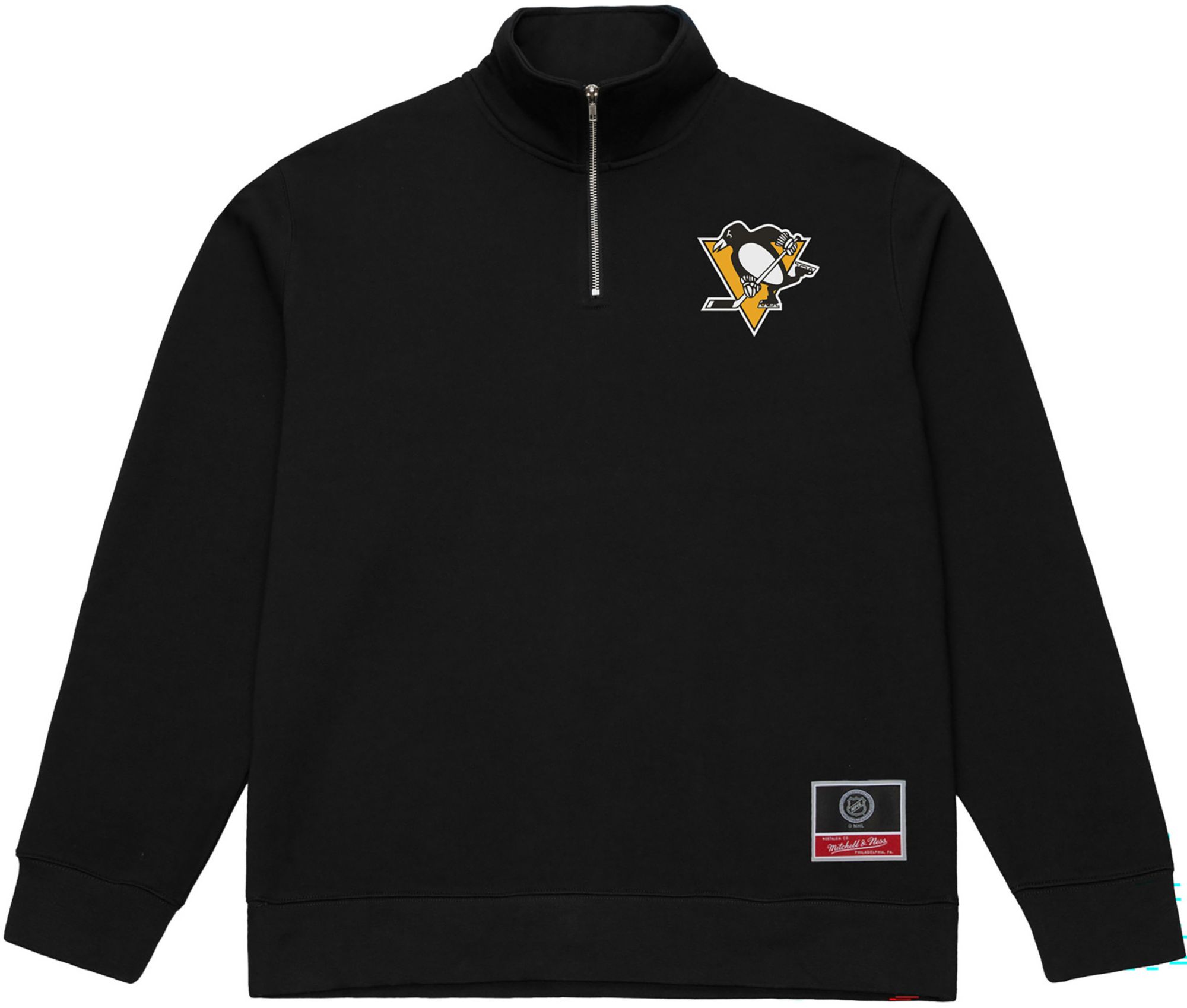 Mitchell & Ness Men's Pittsburgh Penguins Black Hockey 1/2 Zip Pullover