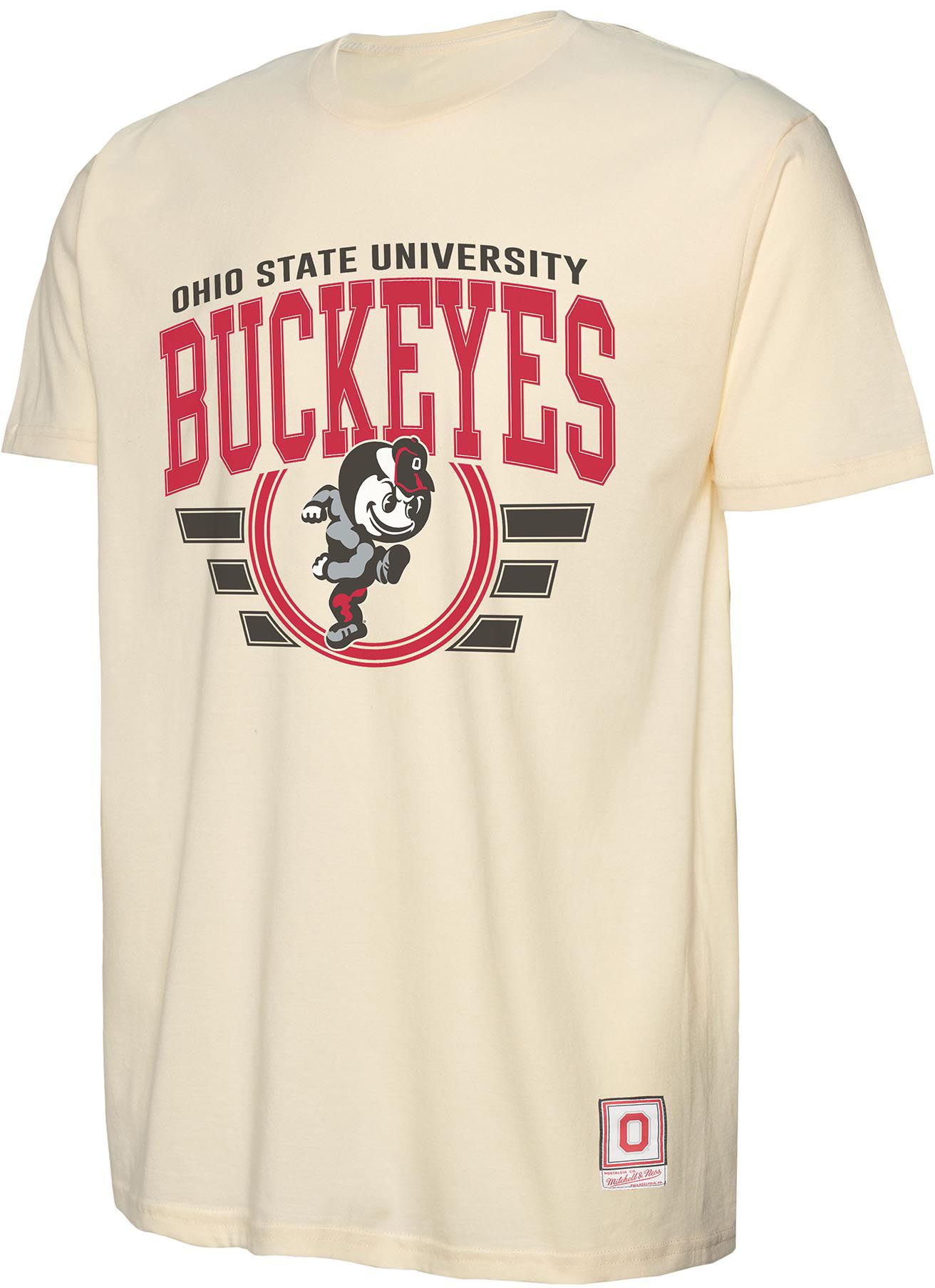 Mitchell &amp; Ness Men's Ohio State Buckeyes Cream Vintage Graphic T-Shirt