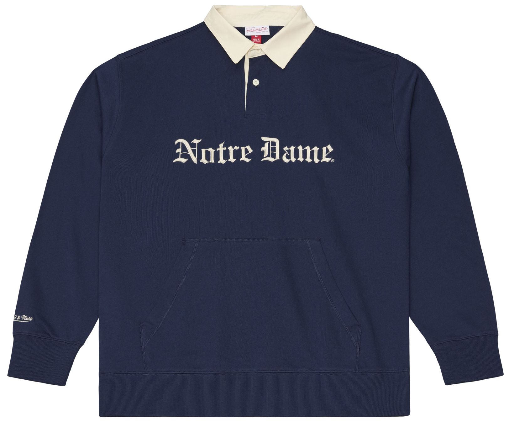 Mitchell &amp; Ness Men's Notre Dame Fighting Irish Retro Long Sleeve Polo