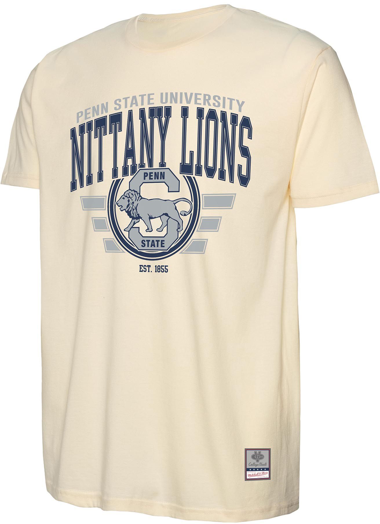Mitchell & Ness Men's Penn State Nittany Lions Cream Vintage Graphic T-Shirt