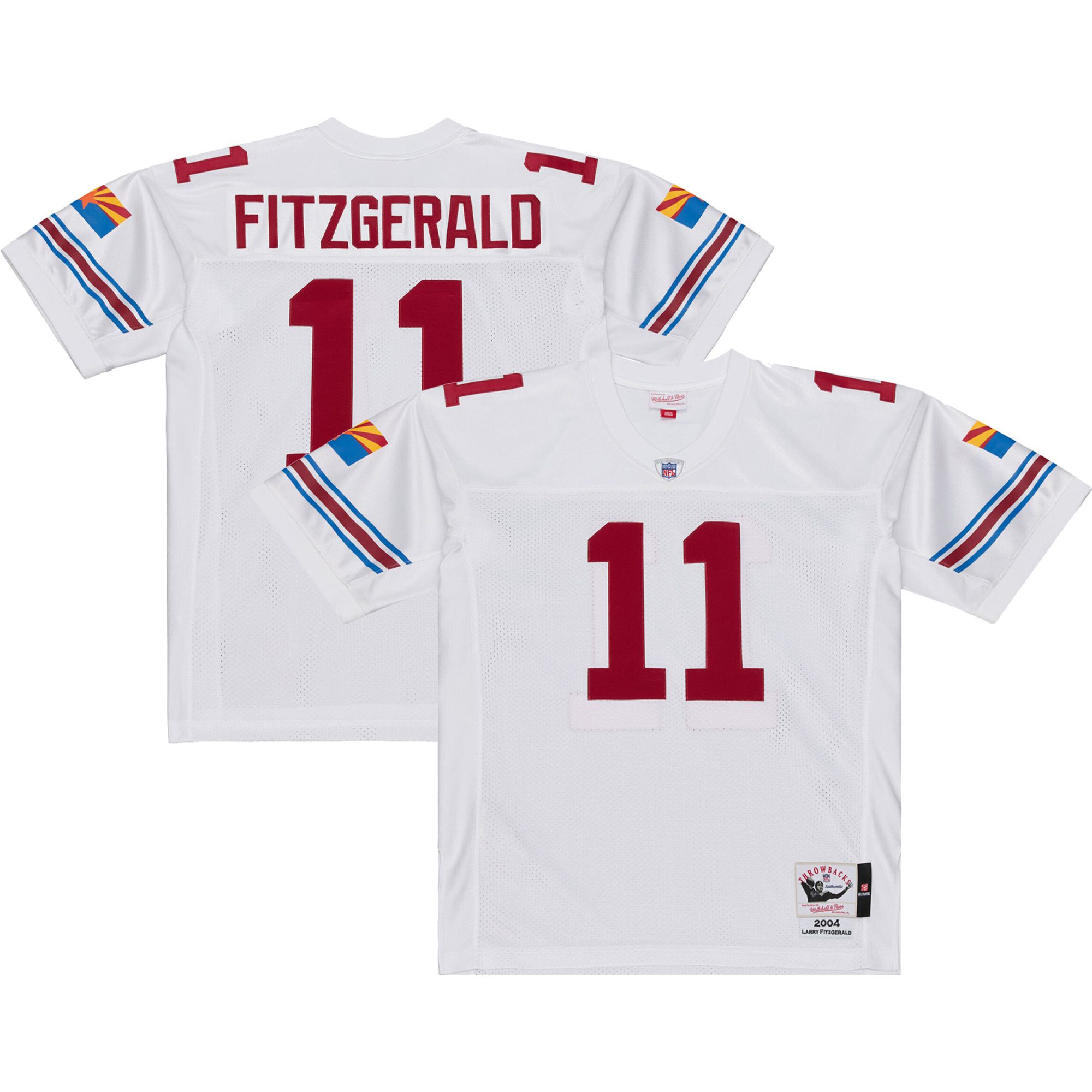 Mitchell & Ness Men's Arizona Cardinals Larry Fitzgerald #11 White 2004 Legacy Jersey