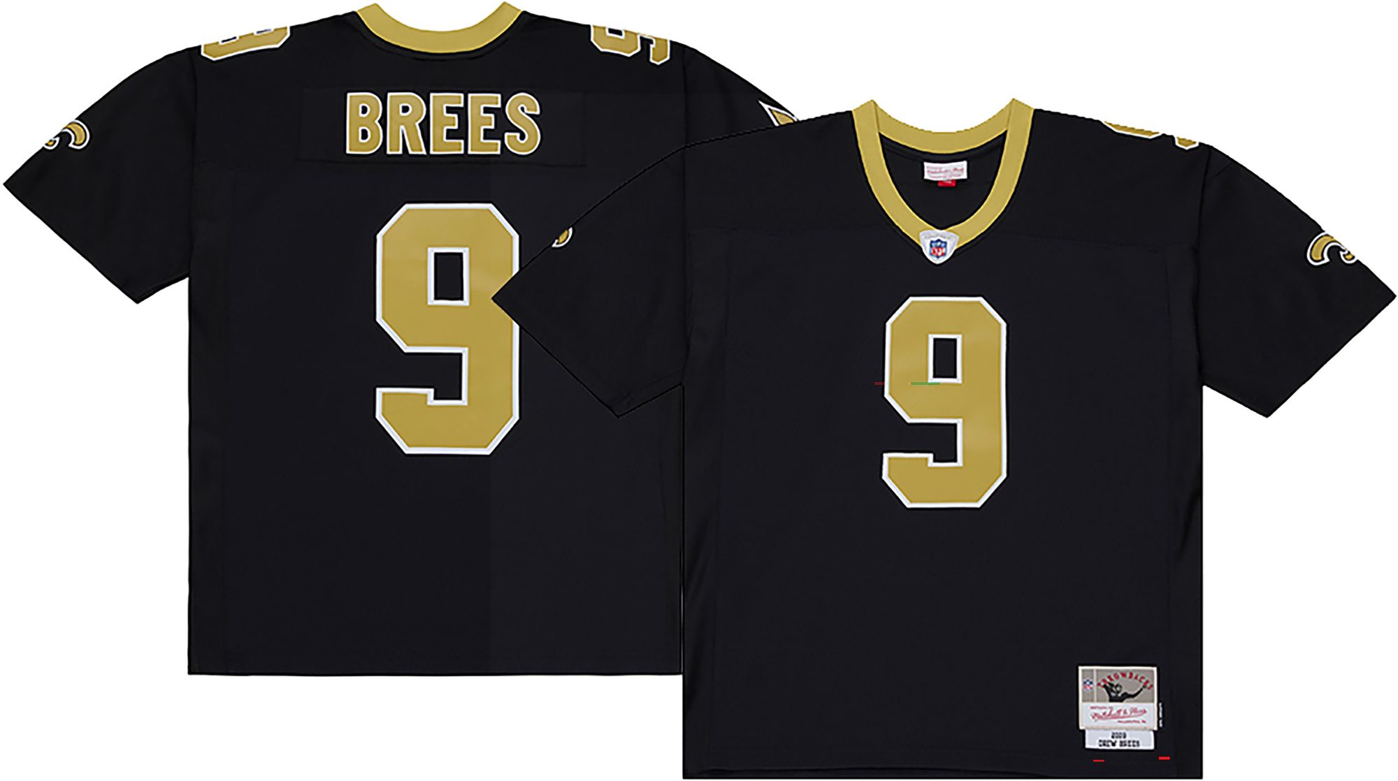 Mitchell & Ness Men's New Orleans Saints Drew Brees #9 Black Legacy Jersey