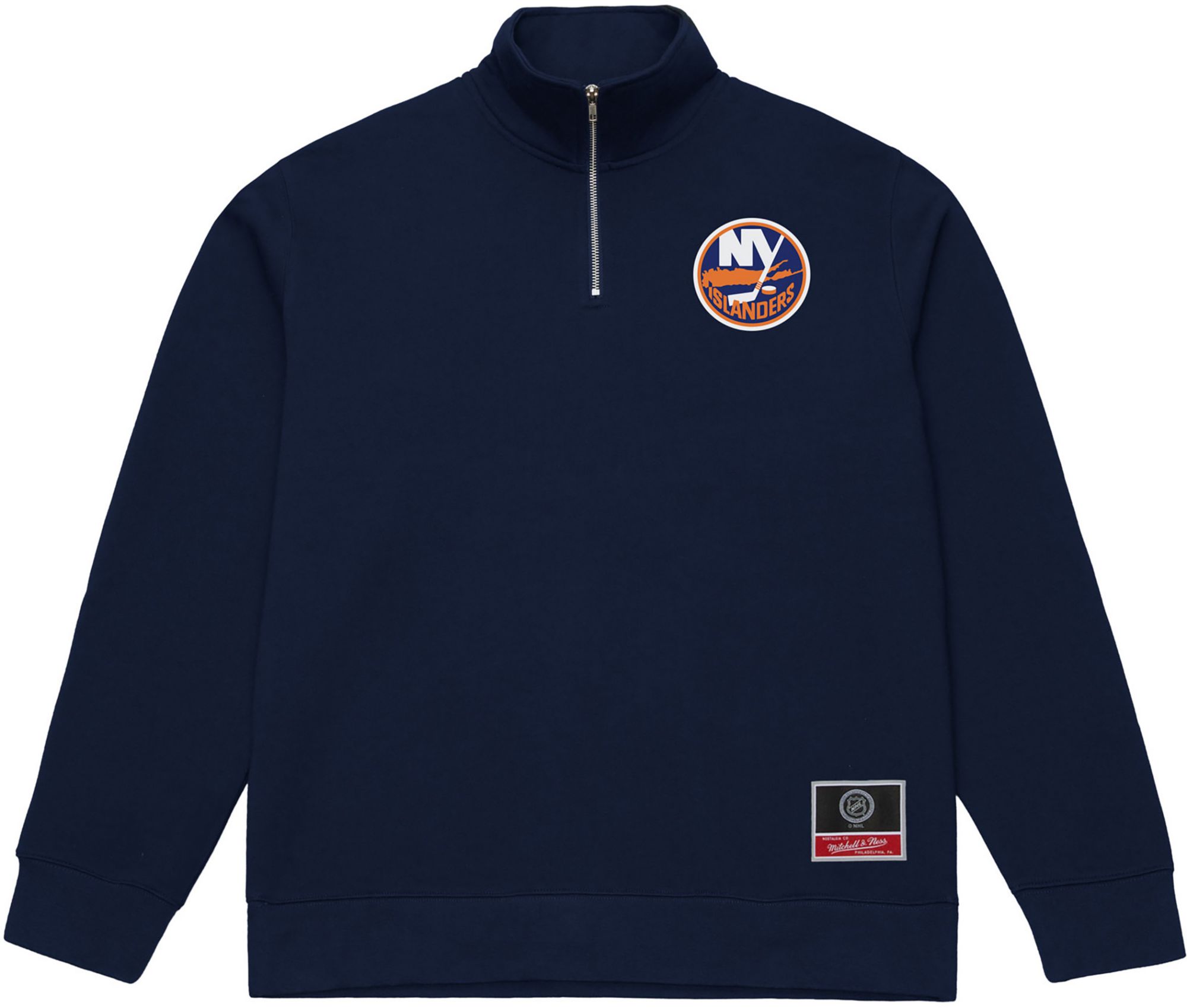 Mitchell & Ness Men's New York Islanders Navy Hockey 1/2 Zip Pullover