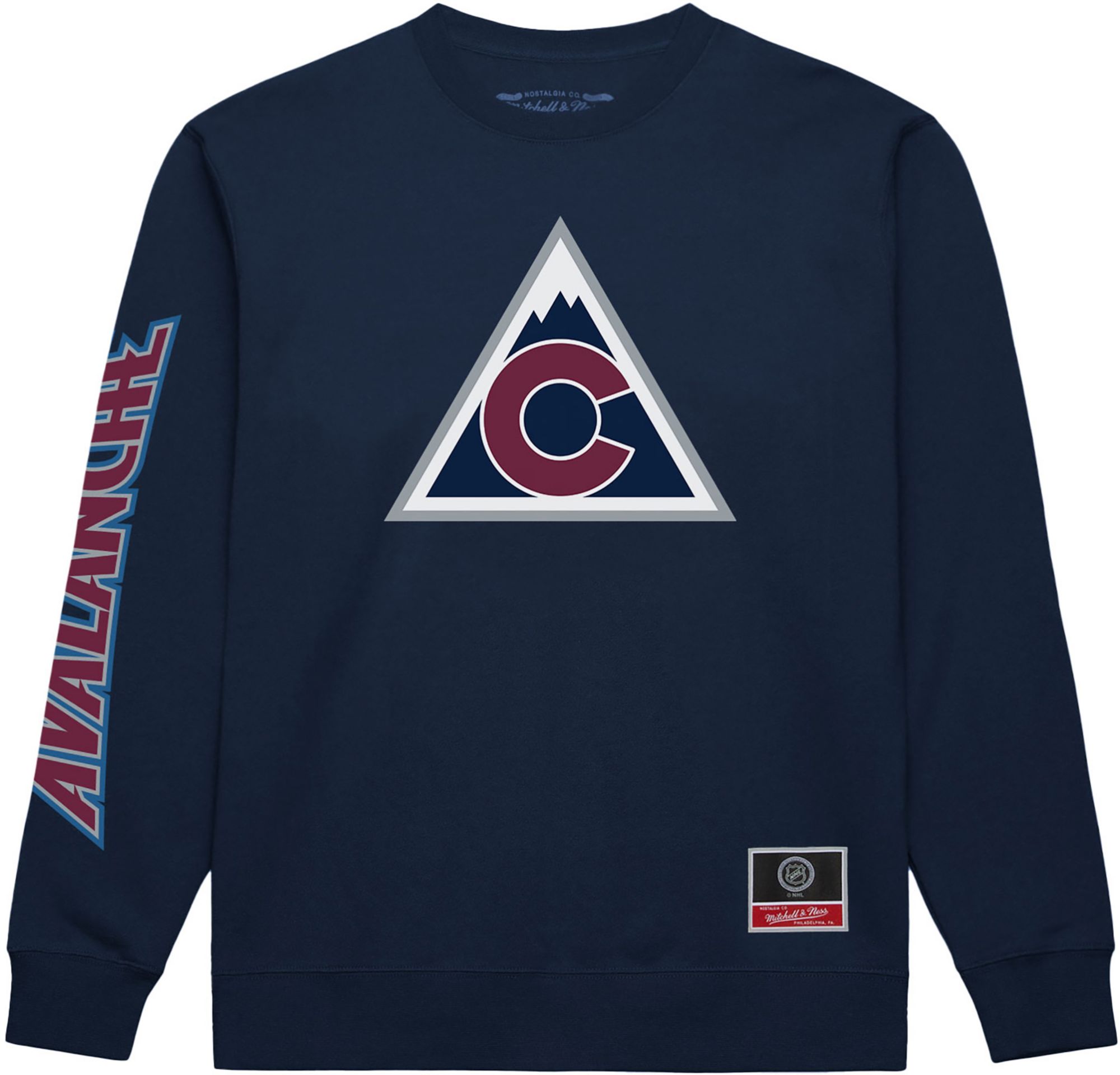 Mitchell & Ness Men's Colorado Avalanche Navy Marked Up Crewneck Sweatshirt