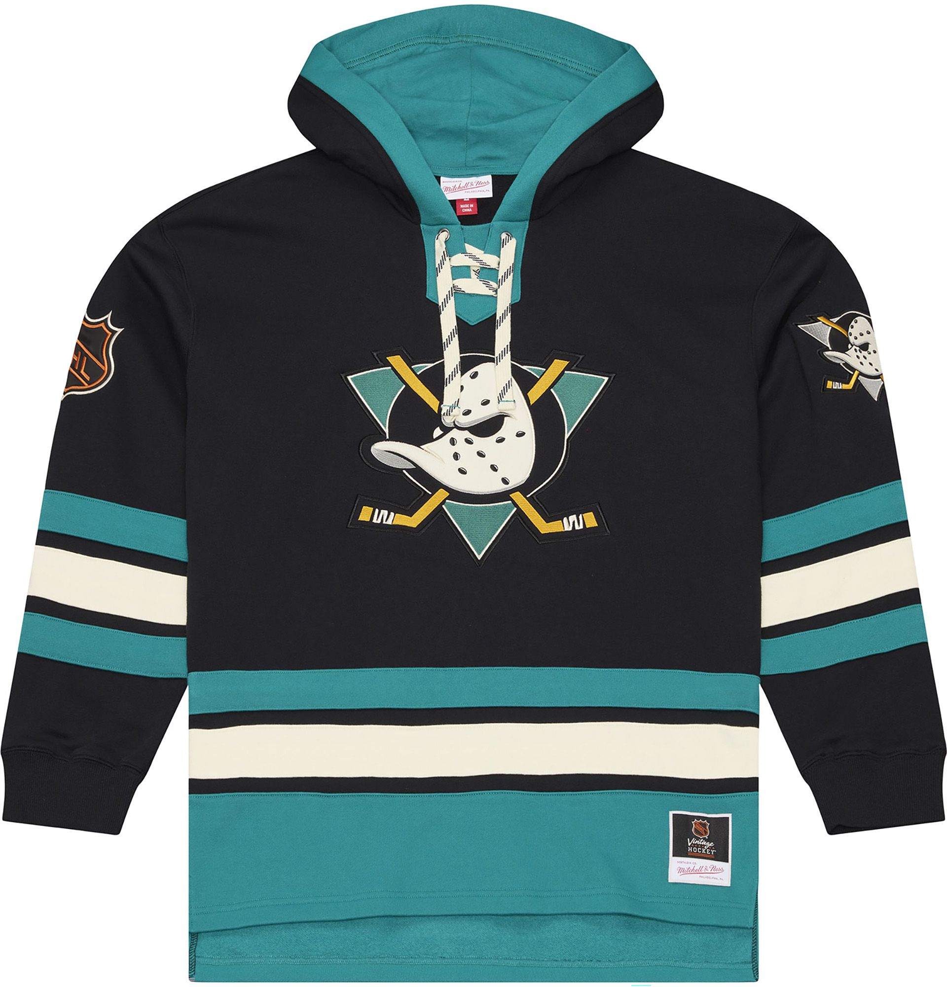 Mitchell &amp; Ness Men's Anaheim Ducks Lace Up Hoodie
