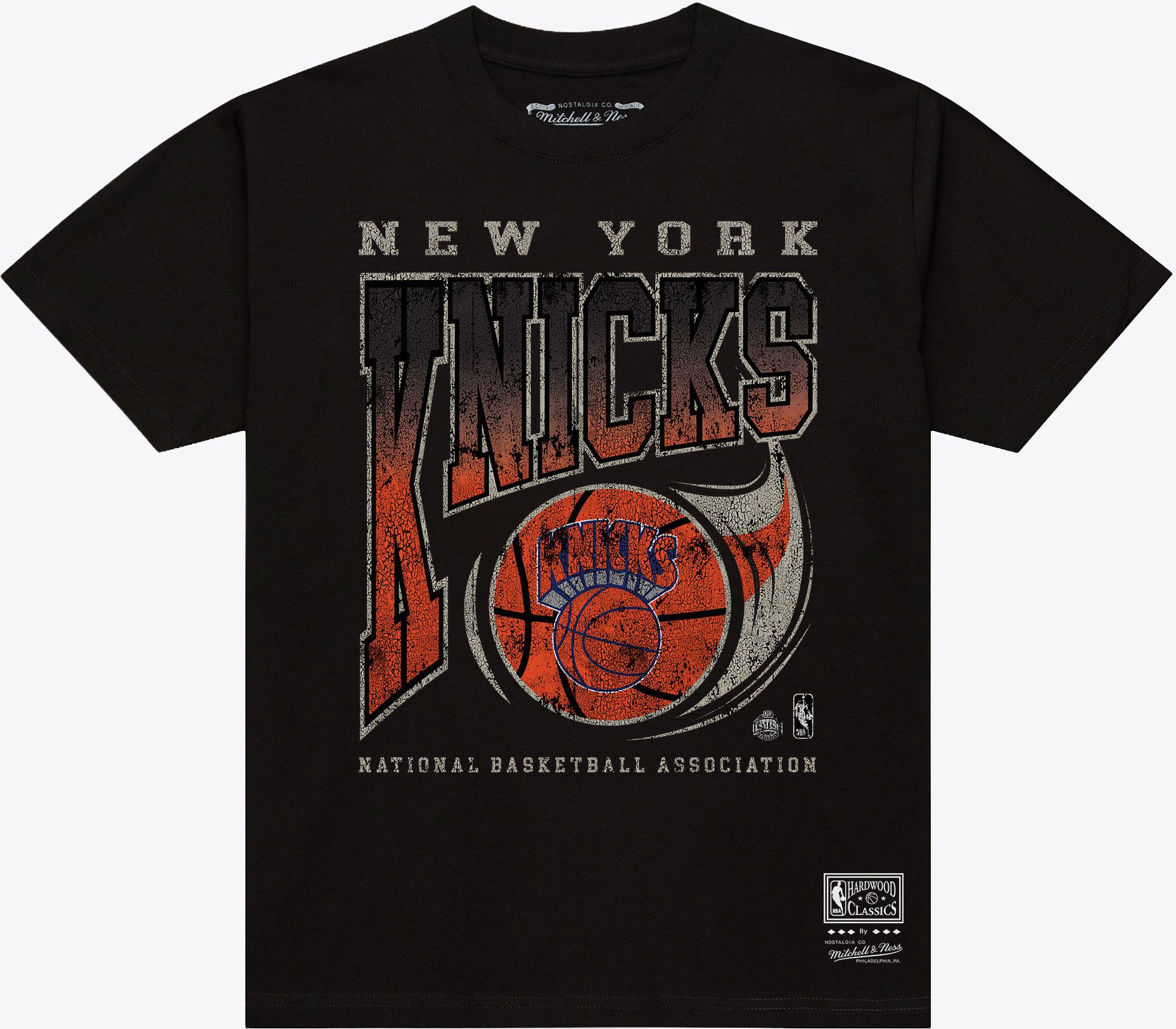 Mitchell & Ness Men's New York Knicks Ball Out Black T-Shirt