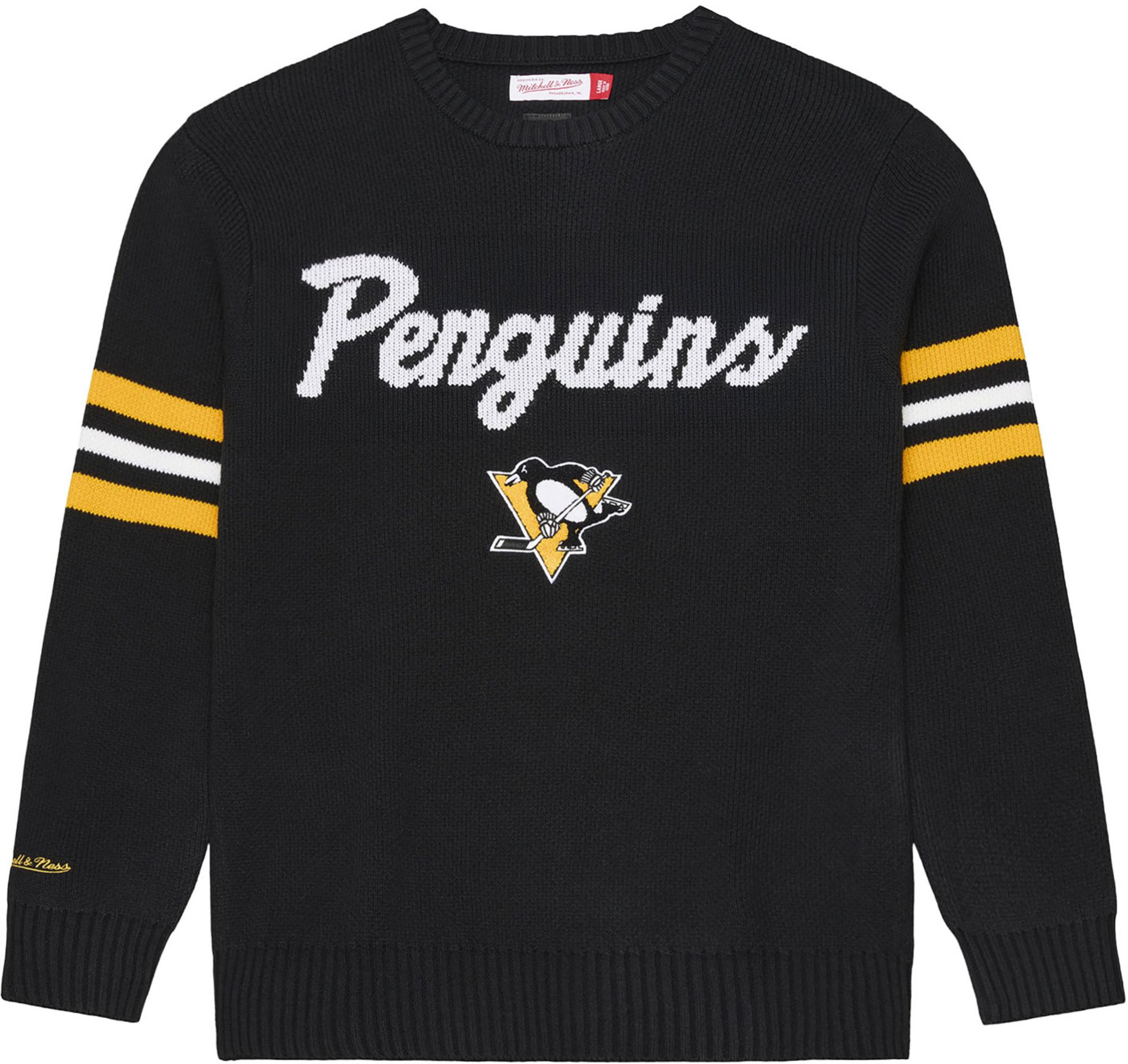 Mitchell &amp; Ness Men's Pittsburgh Penguins Head Coach Black Sweater