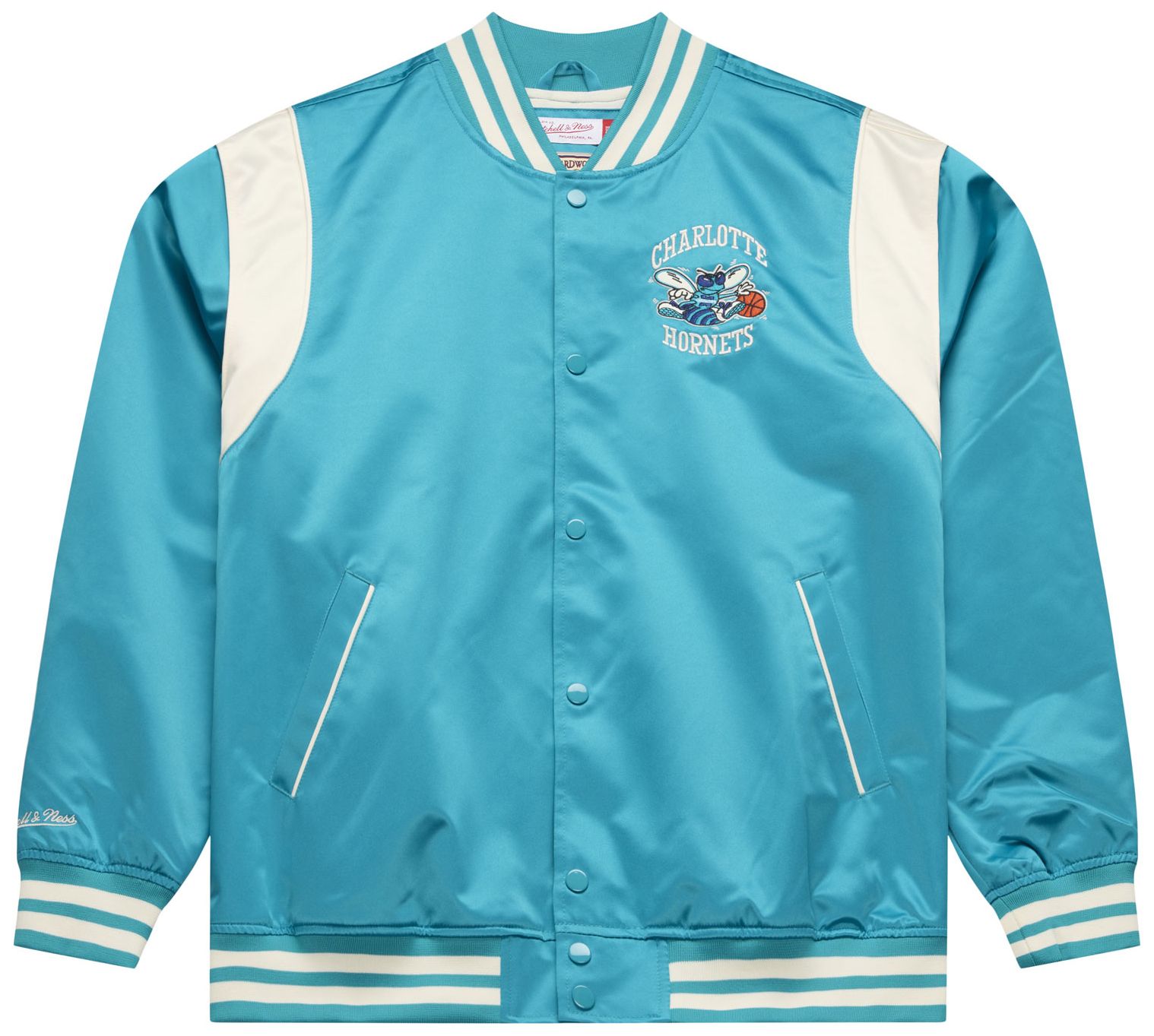 Mitchell &amp; Ness Men's Charlotte Hornets Retro Roots Satin Jacket