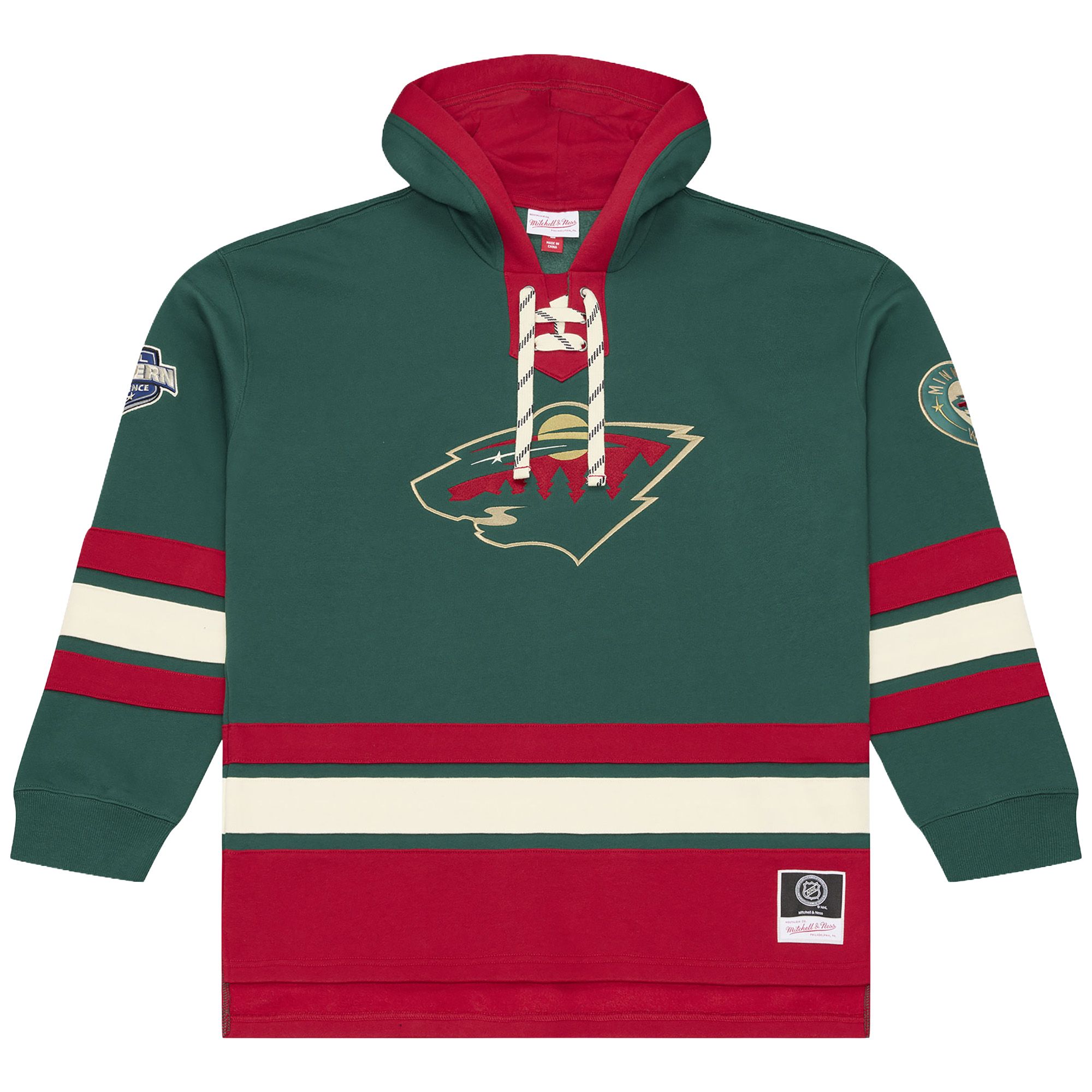 Mitchell &amp; Ness Men's Minnesota Wild Lace Up Hoodie