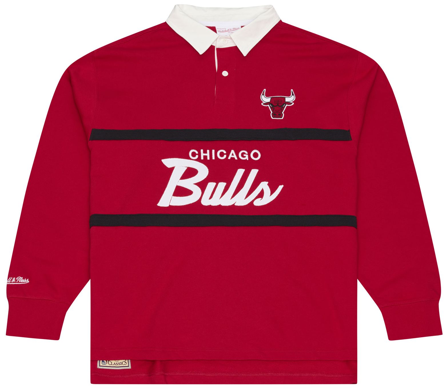 Mitchell &amp; Ness Men's Chicago Bulls French Terry Polo