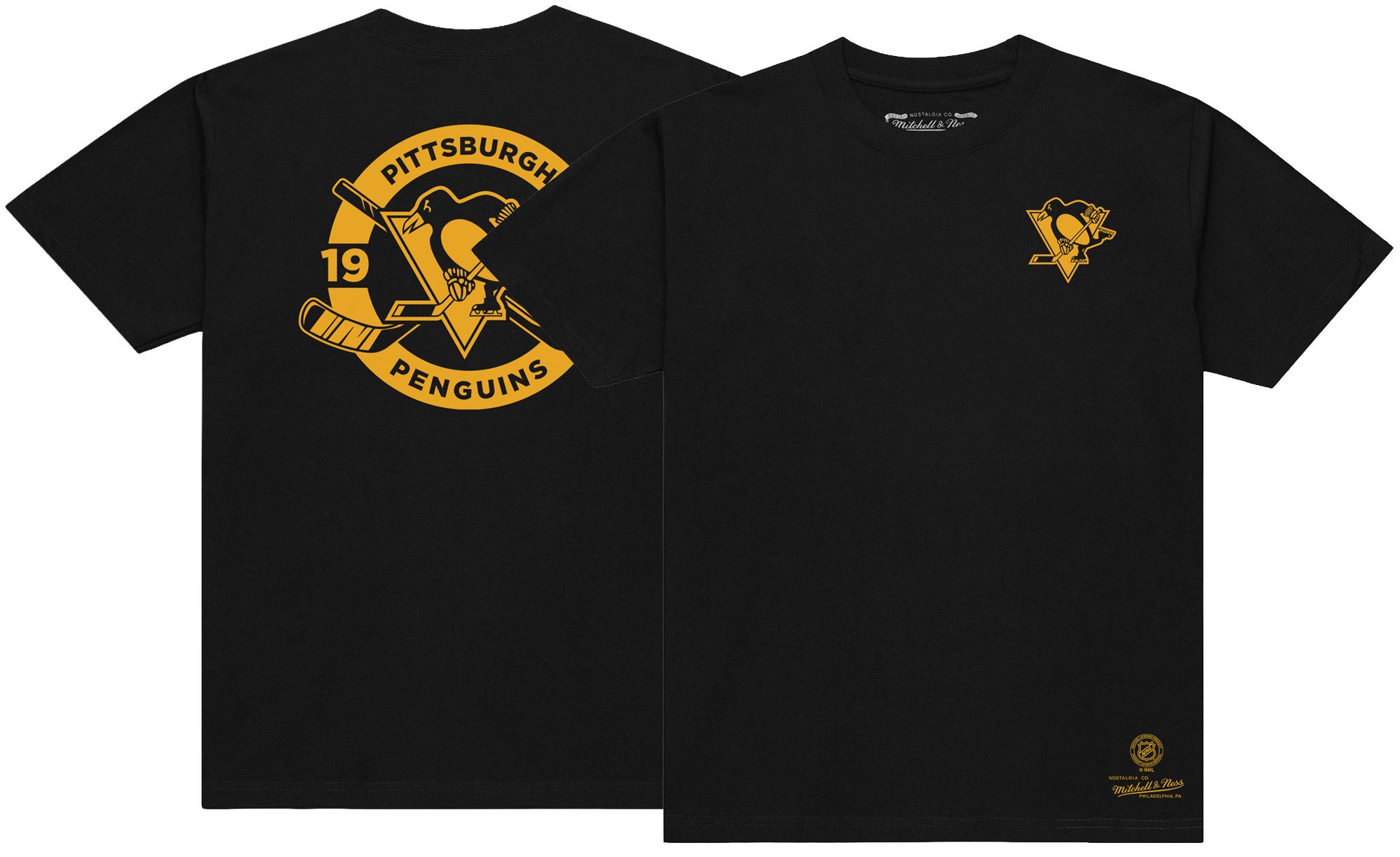 Mitchell & Ness Men's Pittsburgh Penguins Black Penalty Box T-Shirt