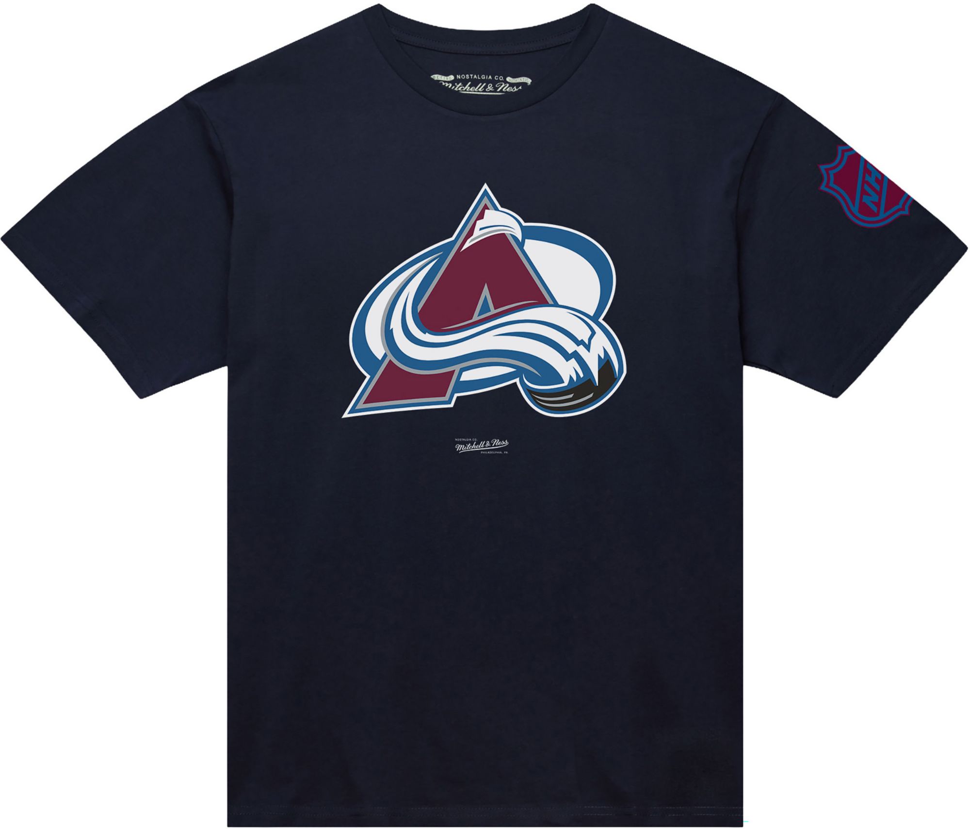 Mitchell & Ness Men's Colorado Avalanche Navy Current Logo T-Shirt
