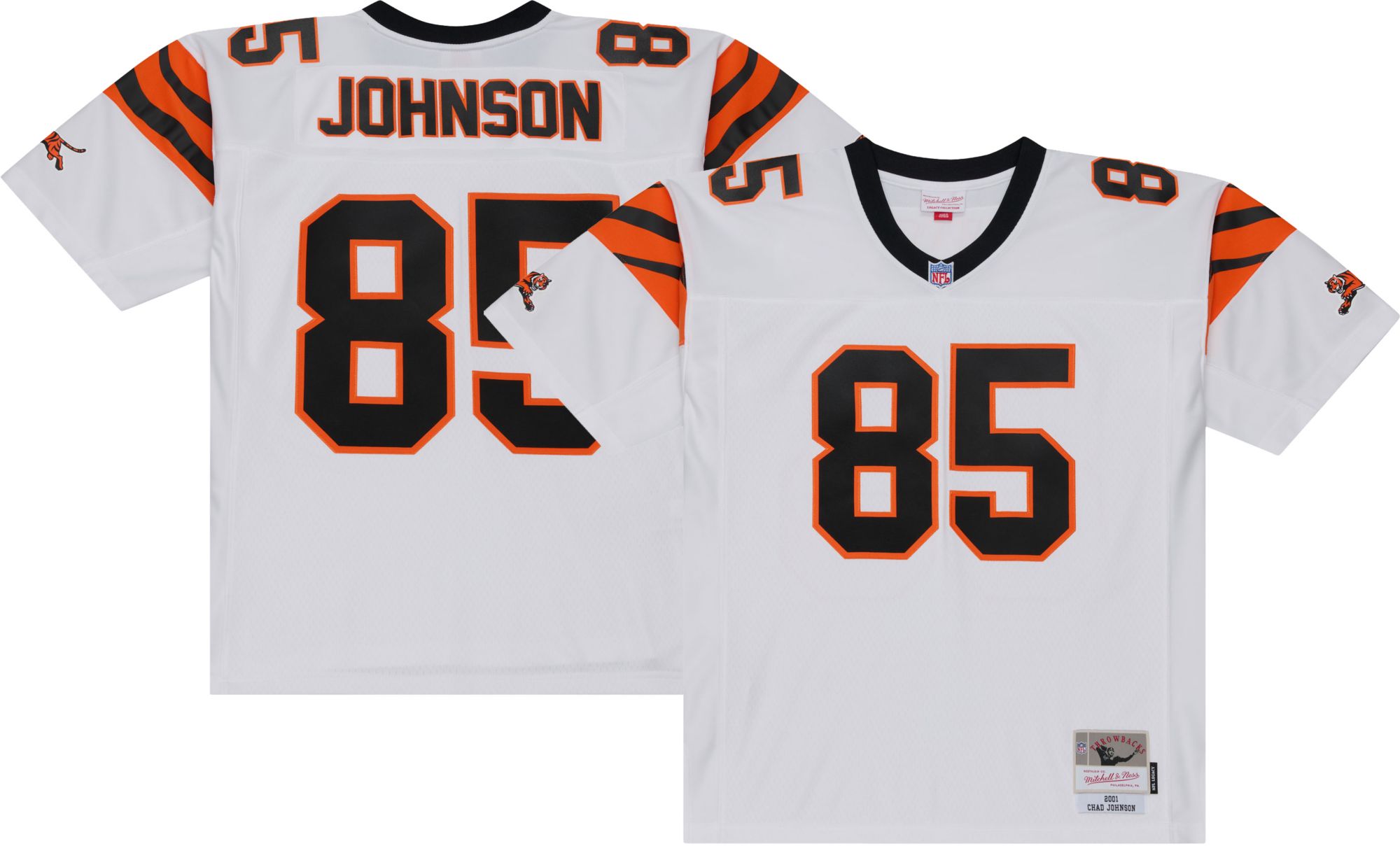 Mitchell &amp; Ness Men's Cincinnati Bengals White Chad Johnson #85 Jersey
