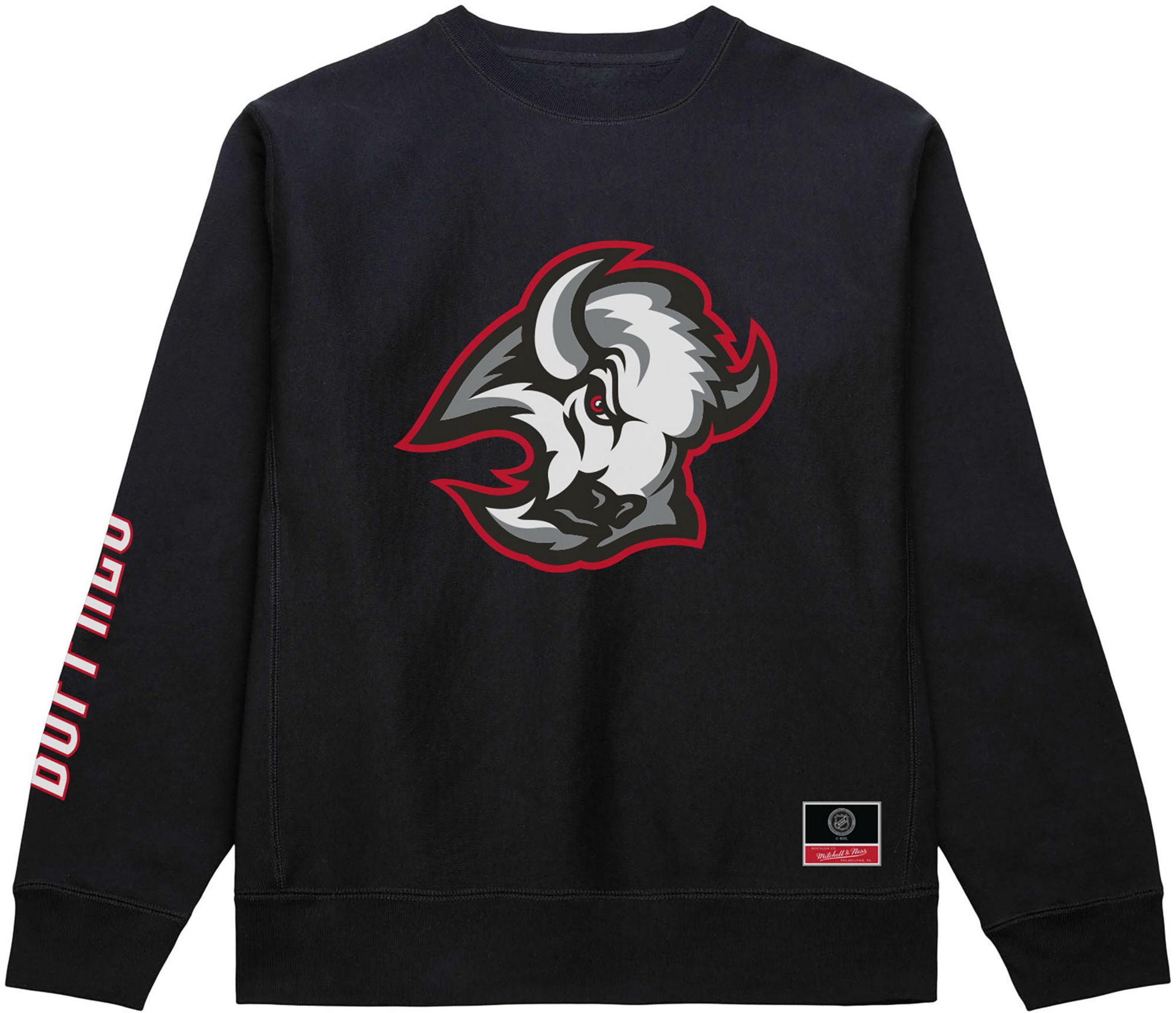 Mitchell & Ness Men's Buffalo Sabres Black Marked Up Crewneck Sweatshirt