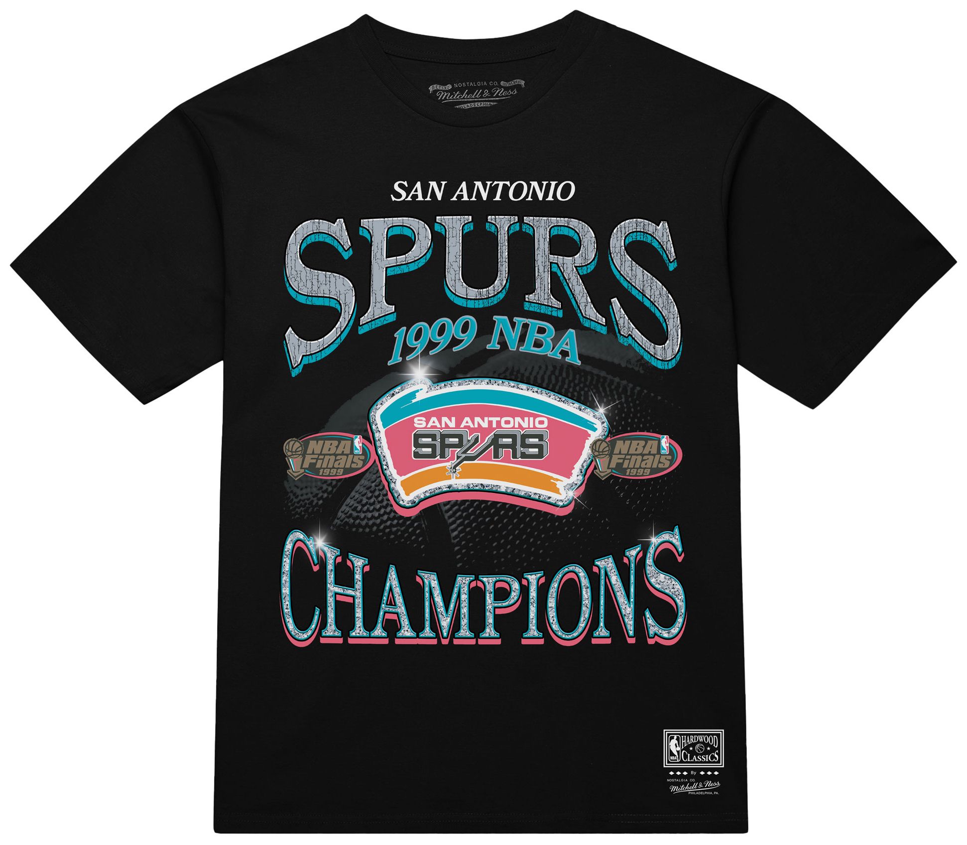 Mitchell &amp; Ness Men's San Antonio Spurs Black Past Champs T-Shirt