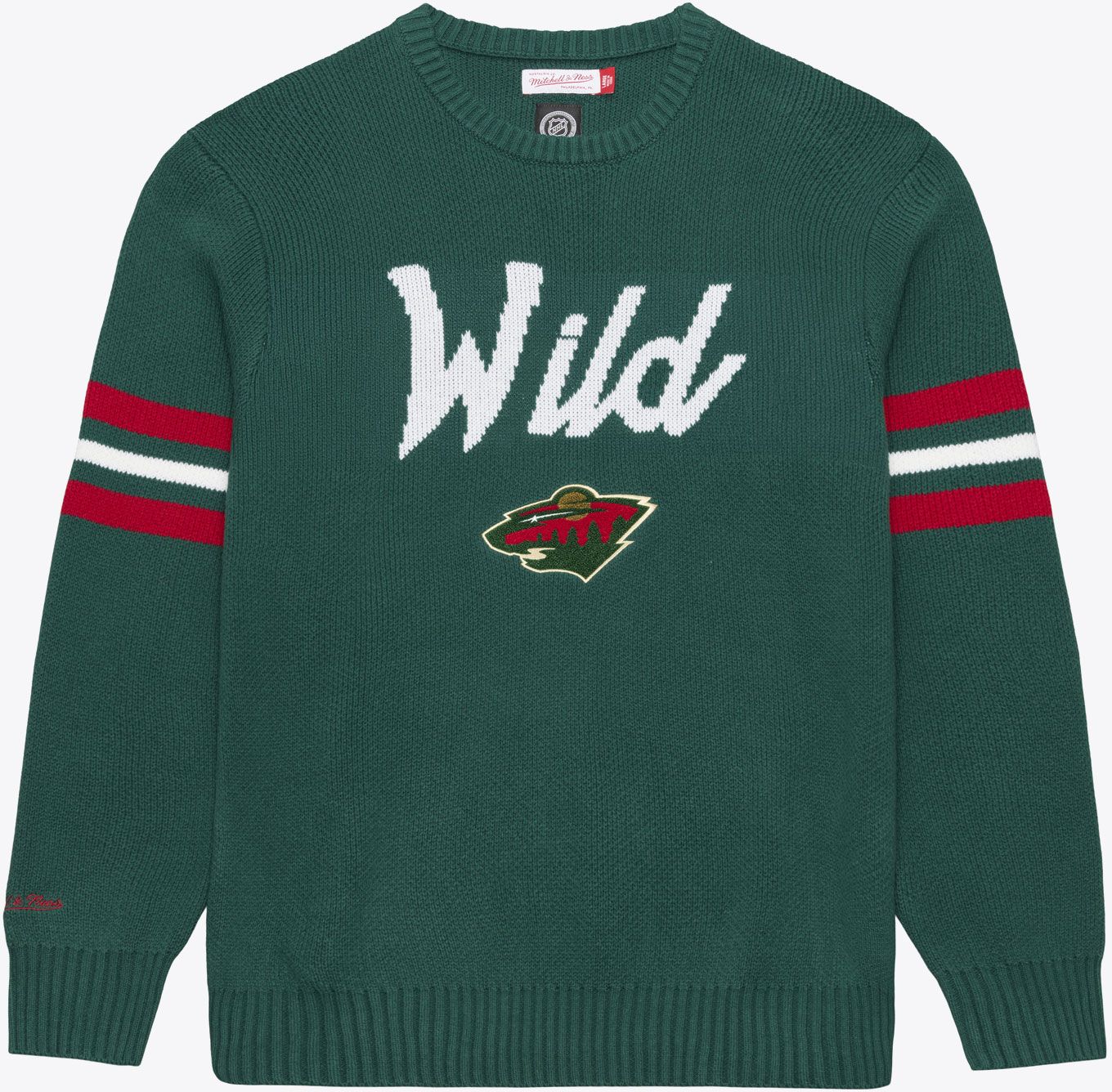 Mitchell &amp; Ness Men's Minnesota Wild Head Coach Dark Green Sweater