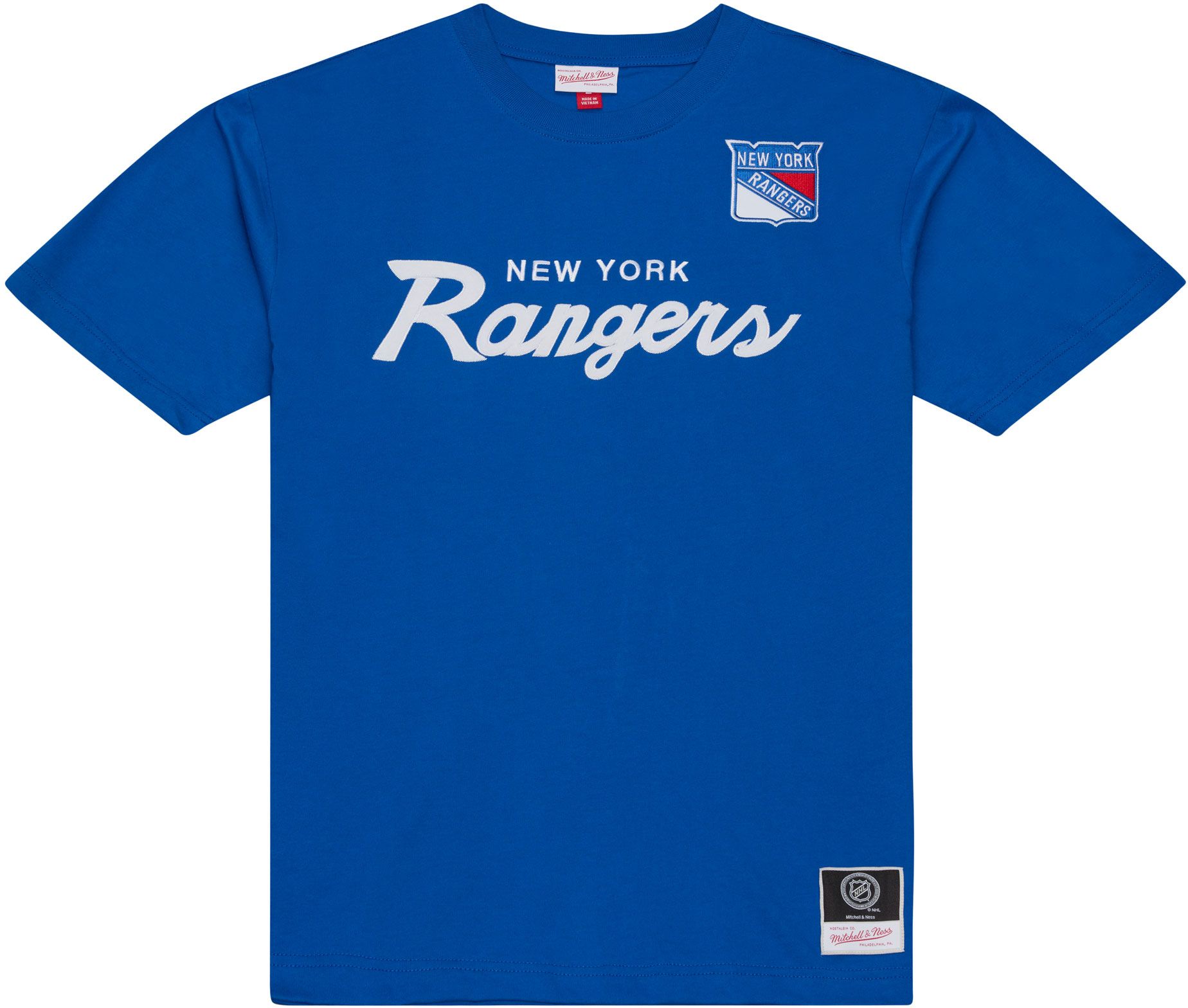 Mitchell &amp; Ness Men's New York Rangers Royal Coach T-Shirt