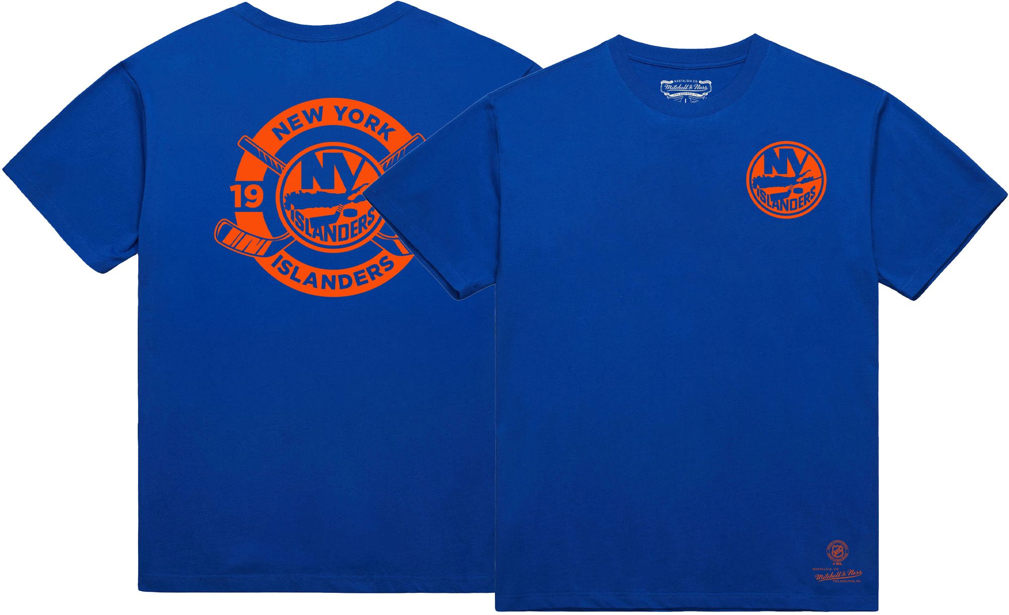 Mitchell & Ness Men's New York Islanders Blue Penalty Box T-Shirt