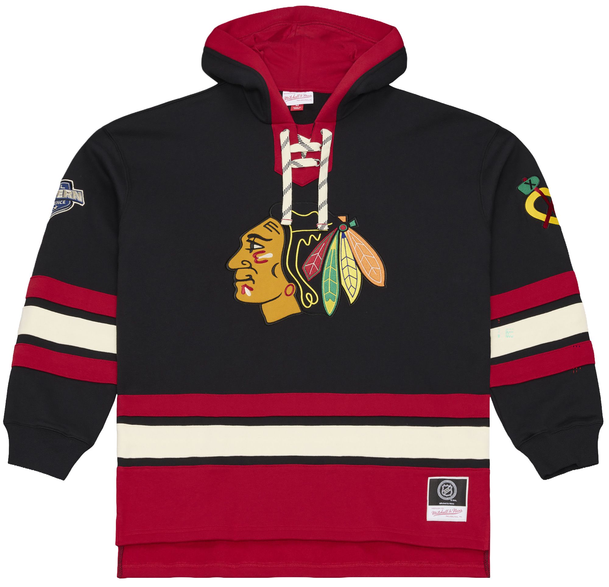 Mitchell &amp; Ness Men's Chicago Blackhawks Lace Up Hoodie