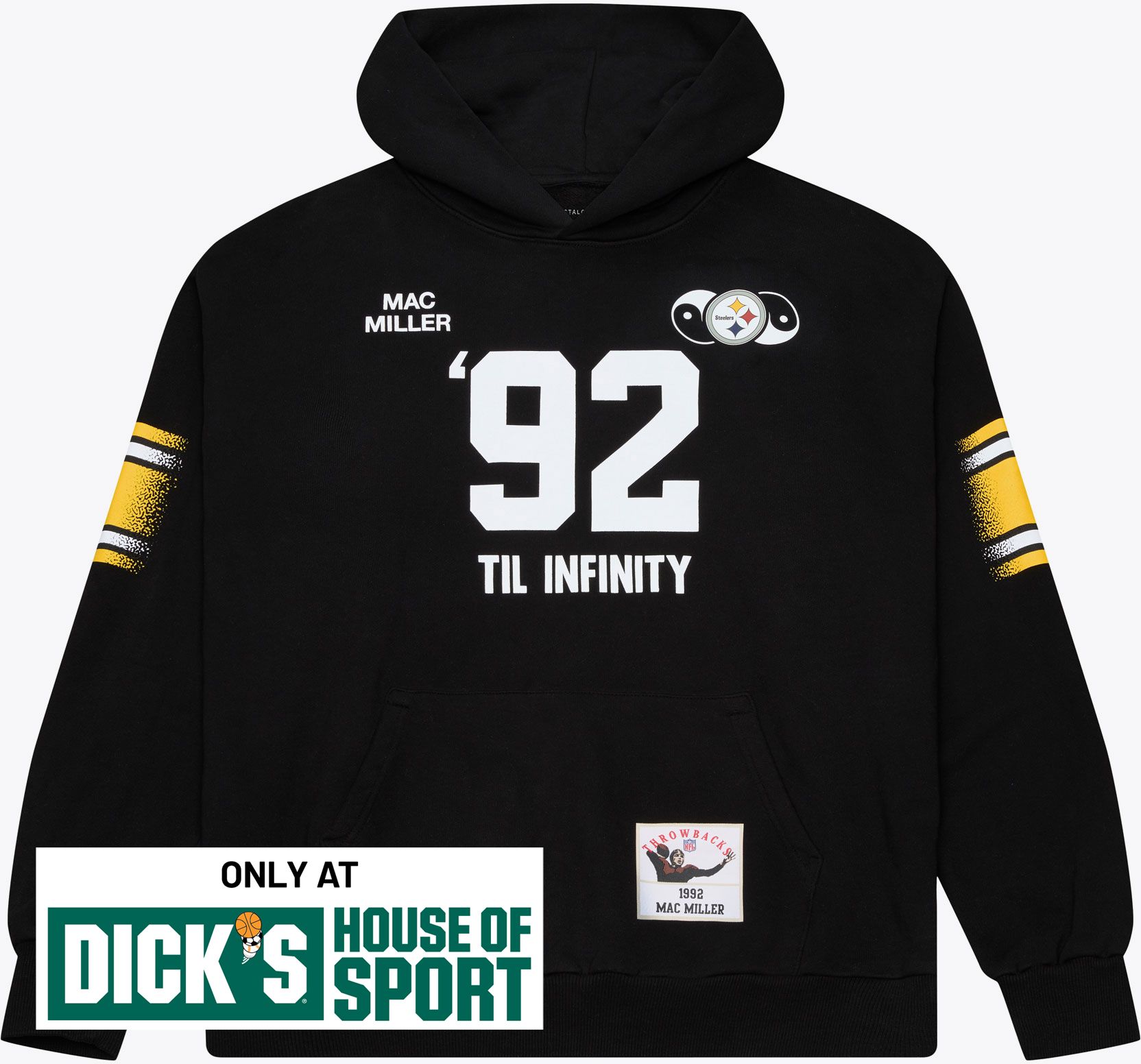 Mitchell & Ness Men's NFL Pittsburgh Steelers x Mac Miller Black '92 Infinity Hoodie