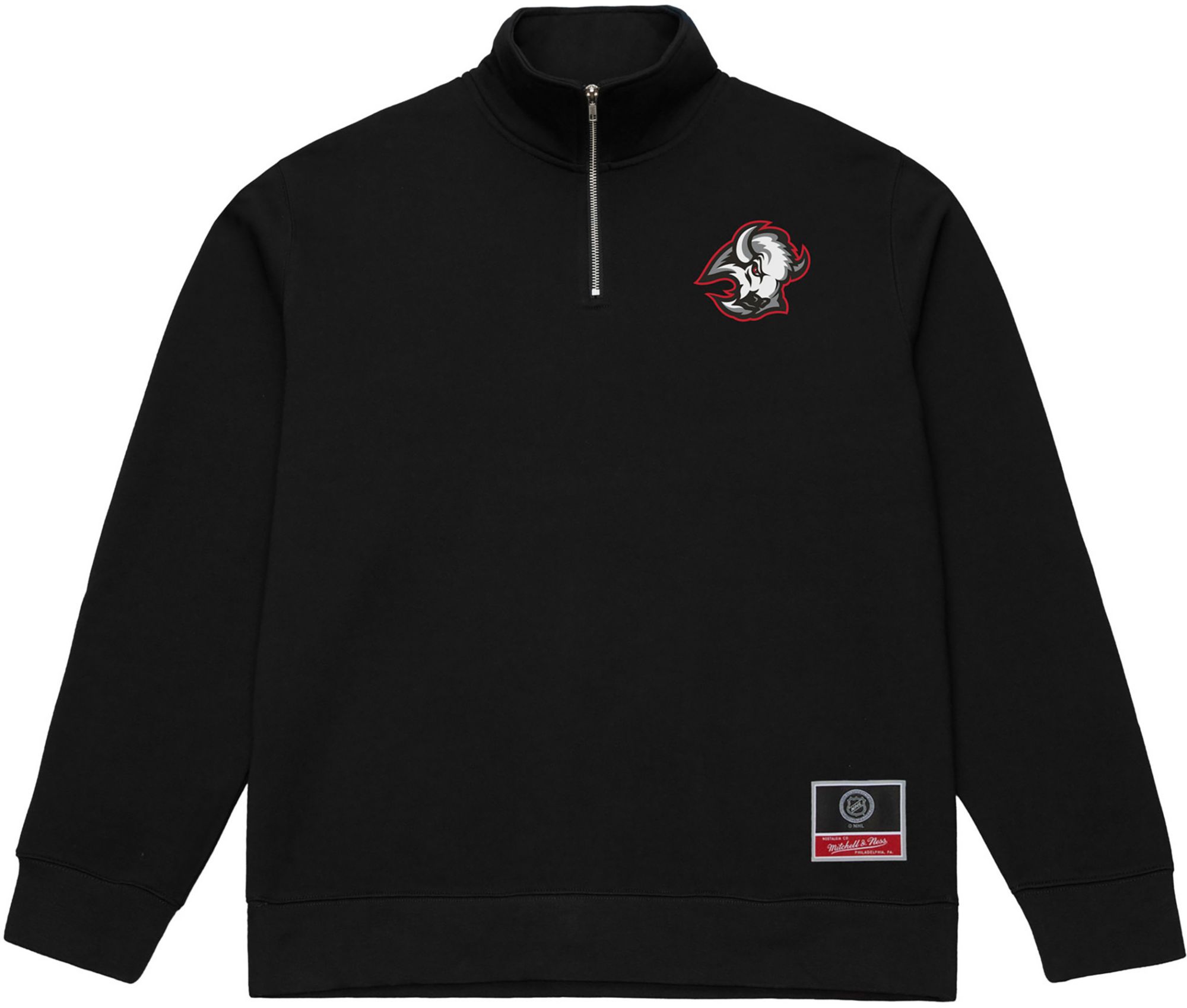 Mitchell & Ness Men's Buffalo Sabres Black 1/2 Zip Pullover