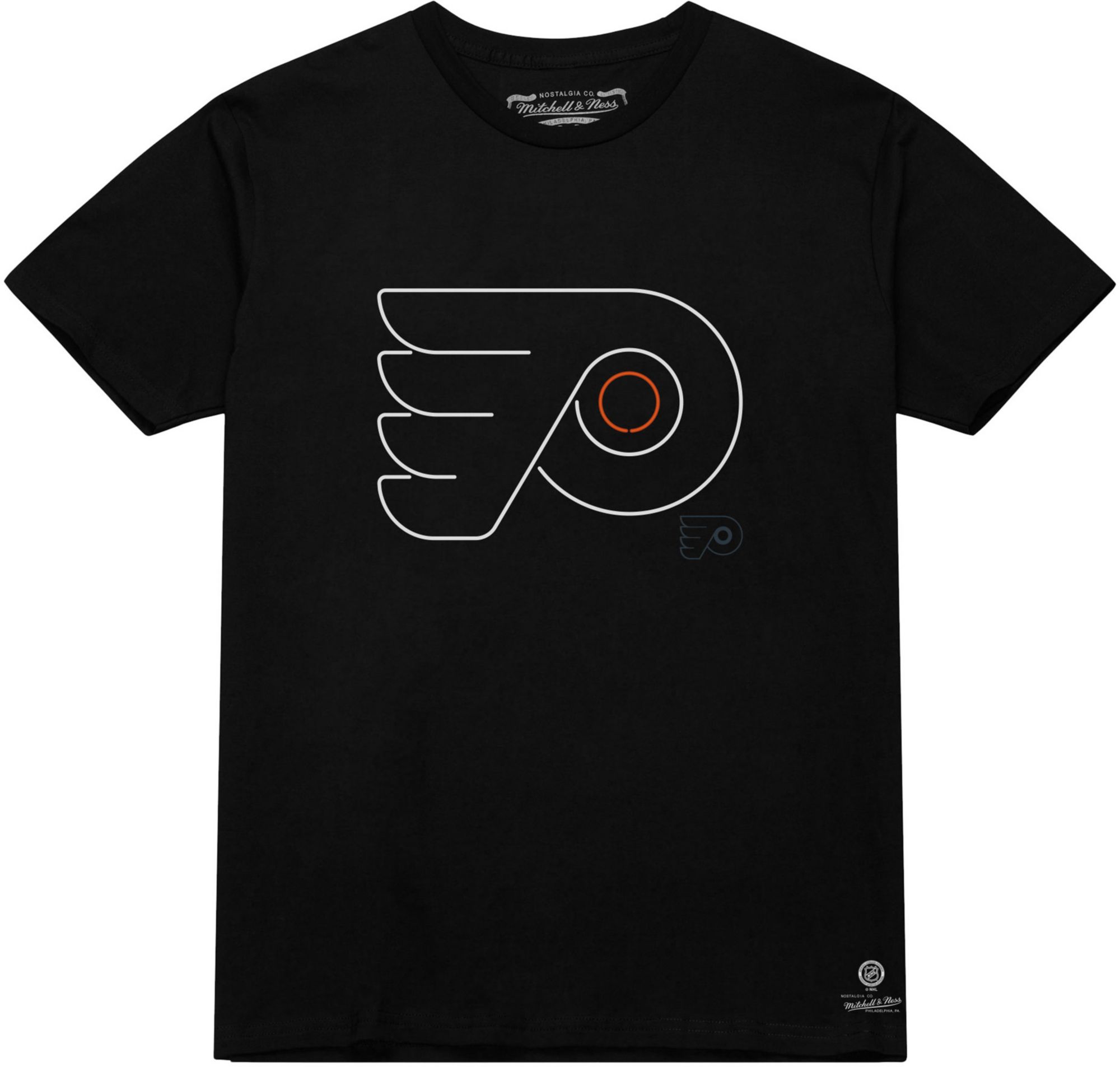 Mitchell & Ness Men's Philadelphia Flyers Black Neon T-Shirt