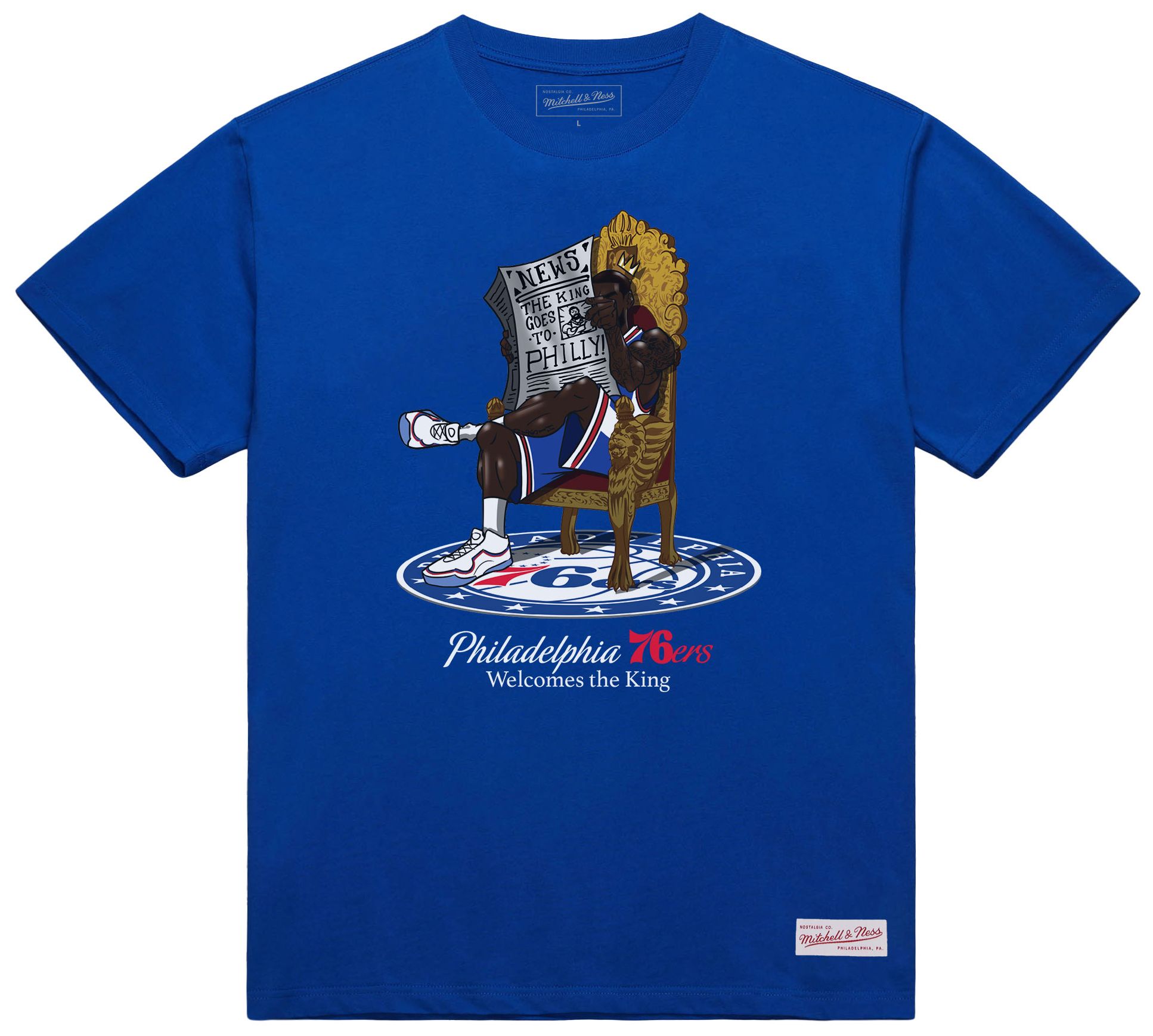 Mitchell &amp; Ness Men's Philadelphia 76ers Lebron James T-Shirt