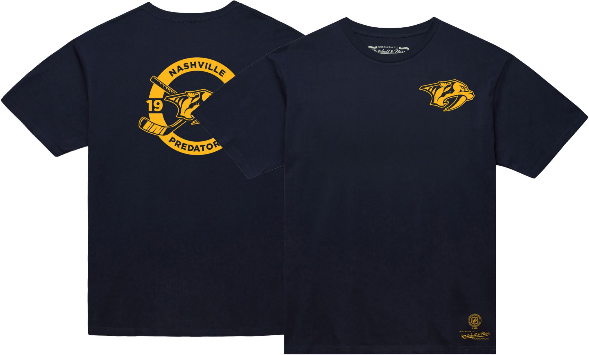 Mitchell & Ness Men's Nashville Predators Navy Penalty Box T-Shirt