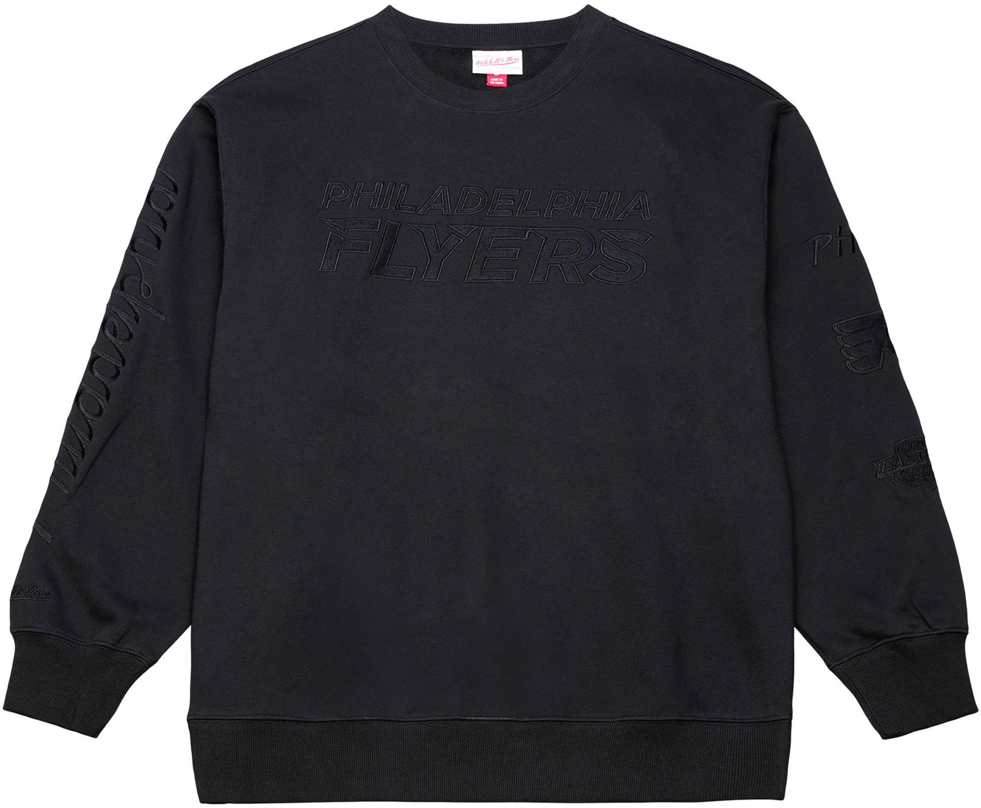 Mitchell & Ness Men's Philadelphia Flyers Black Phantom Crewneck Sweatshirt