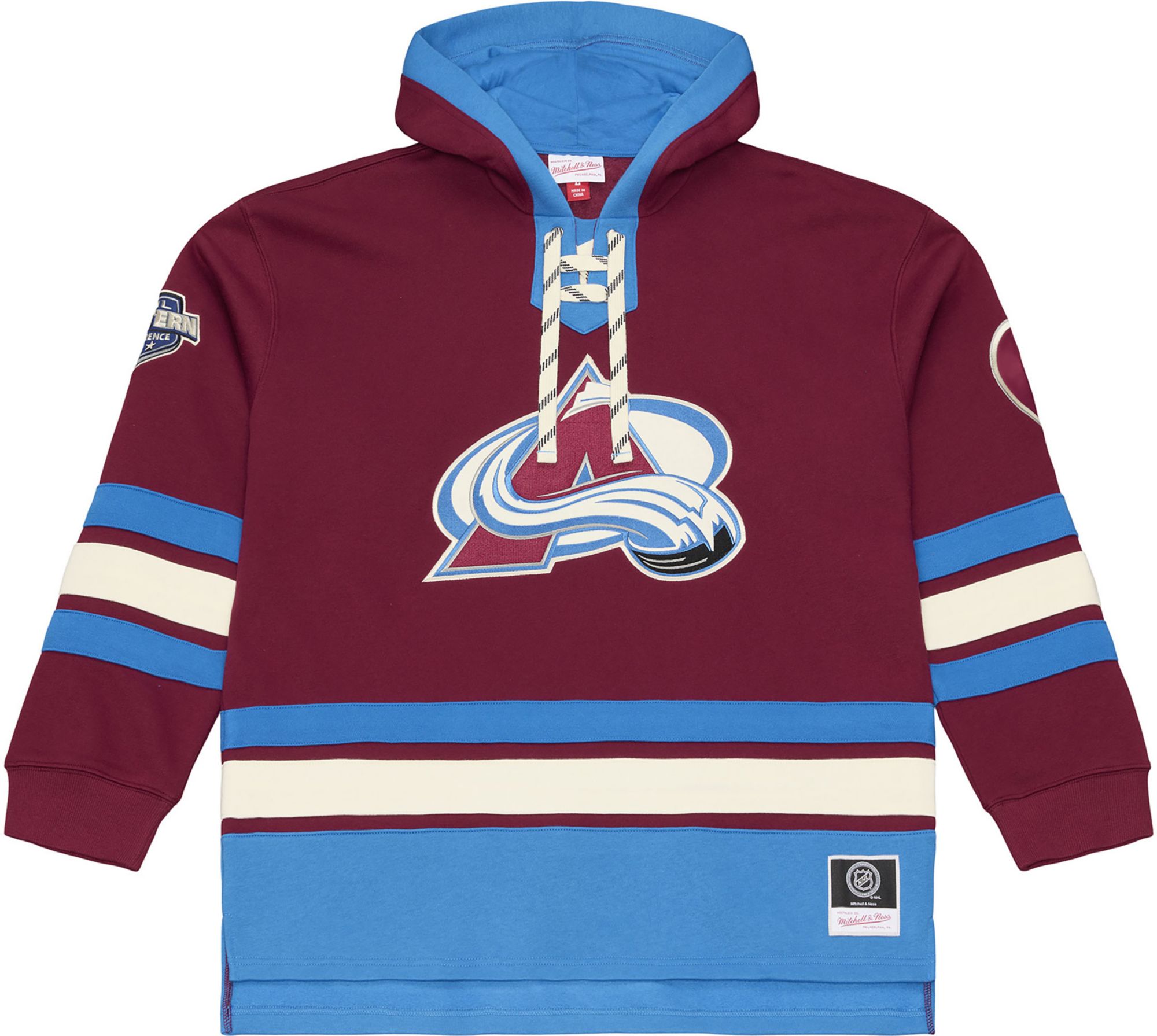 Mitchell &amp; Ness Men's Colorado Avalanche Lace Up Hoodie