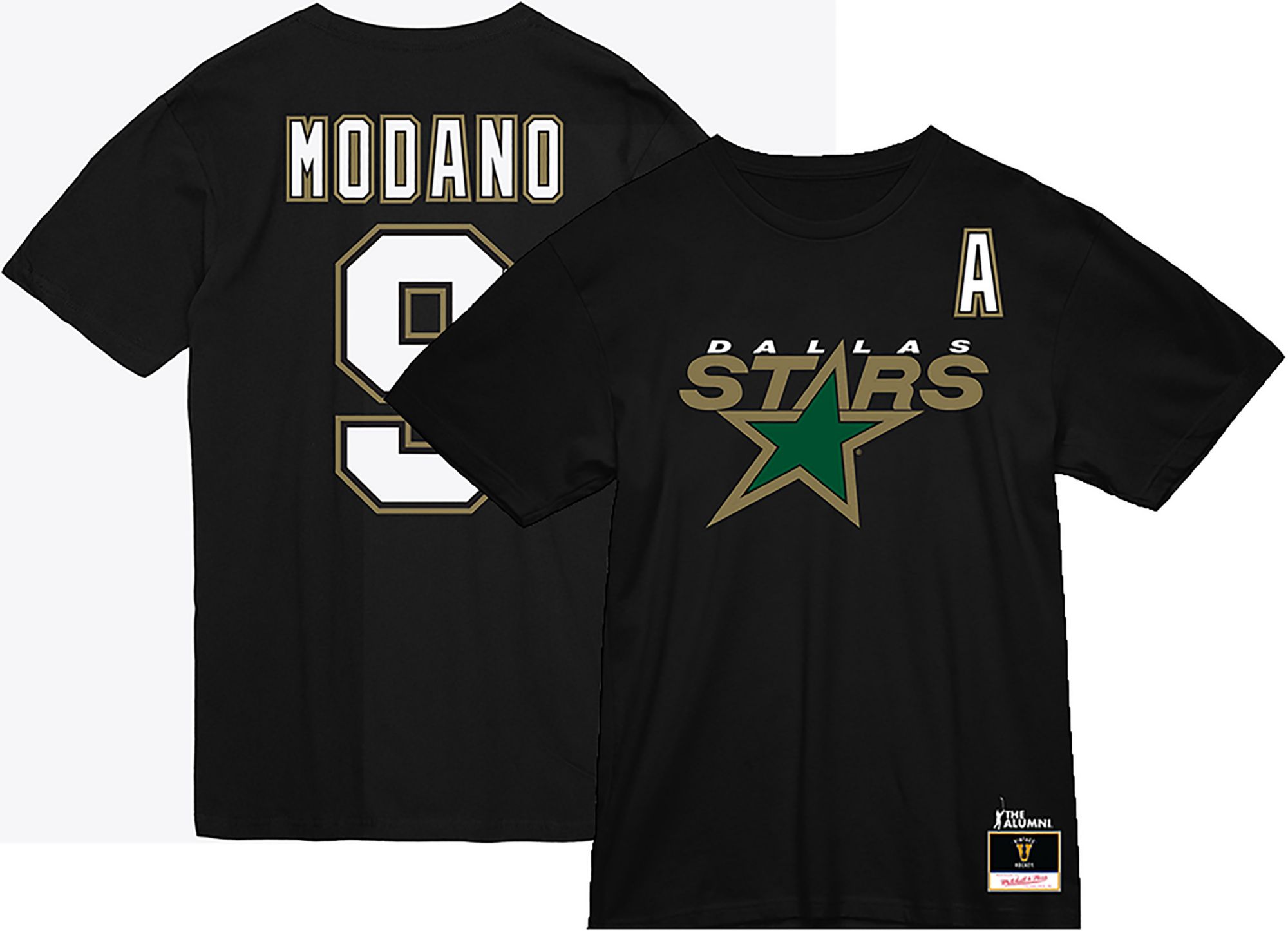 Mitchell & Ness Men's Dallas Stars Black Mike Modano #9 Legacy T-Shirt