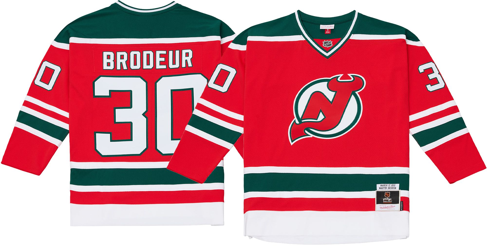 Mitchell &amp; Ness Men's New Jersey Devils Martin Brodeur Premier Player Jersey