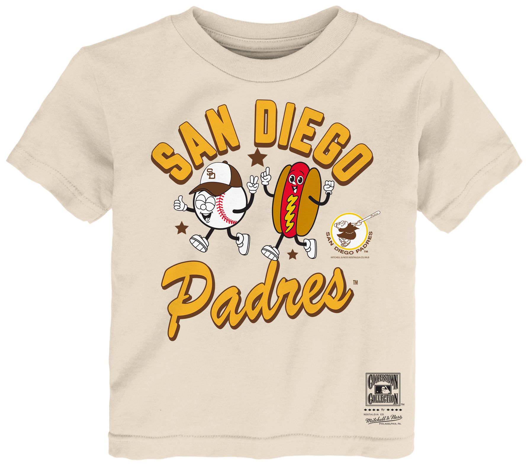Mitchell &amp; Ness Toddler San Diego Padres Tan Snack T-Shirt