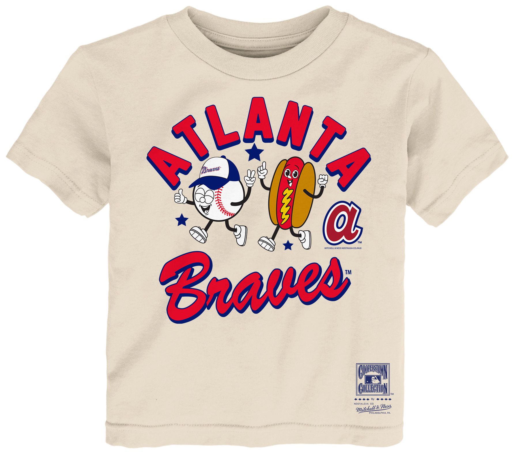 Mitchell &amp; Ness Toddler Atlanta Braves Tan Snack T-Shirt