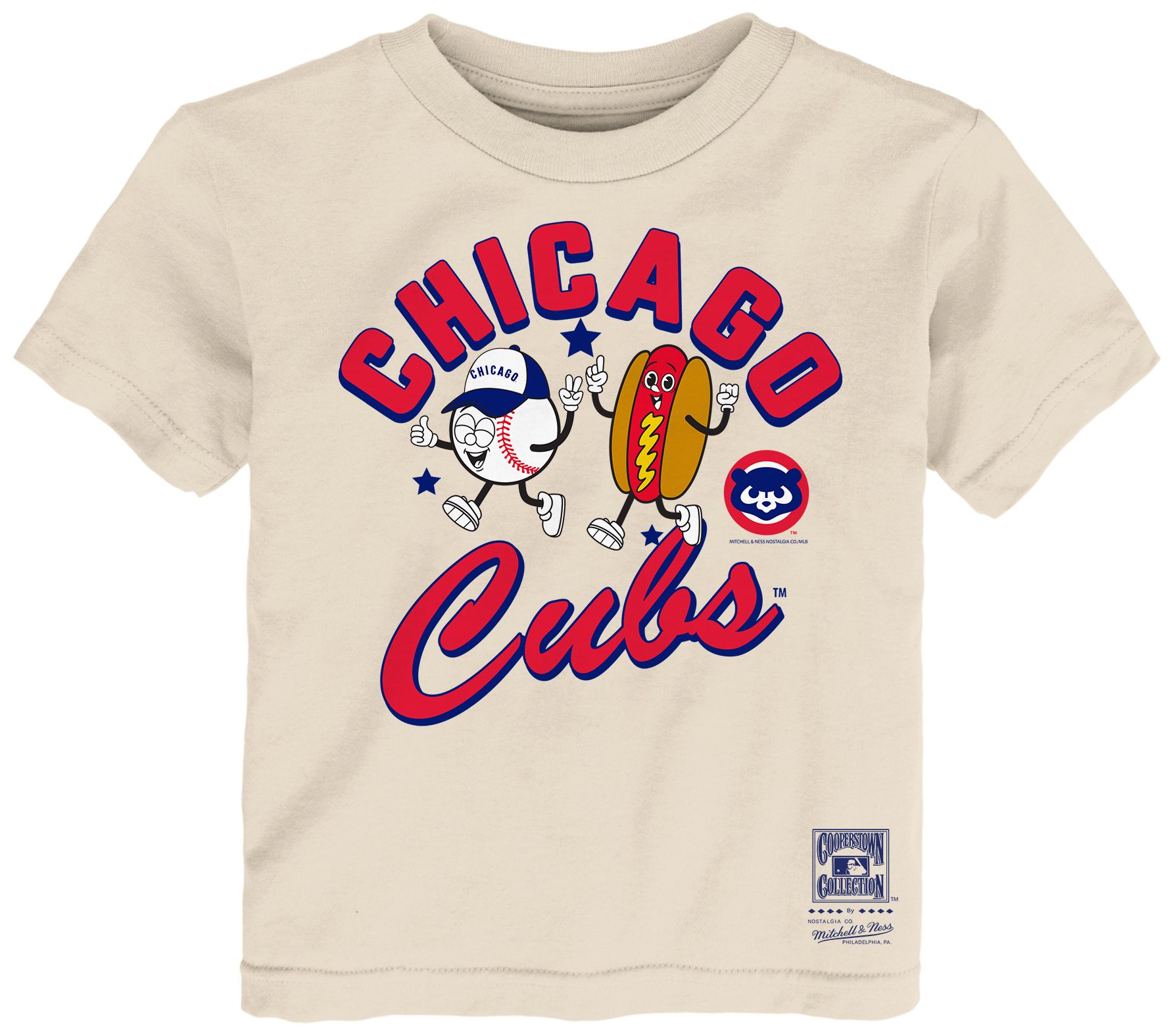 Mitchell &amp; Ness Toddler Chicago Cubs Tan Snack T-Shirt