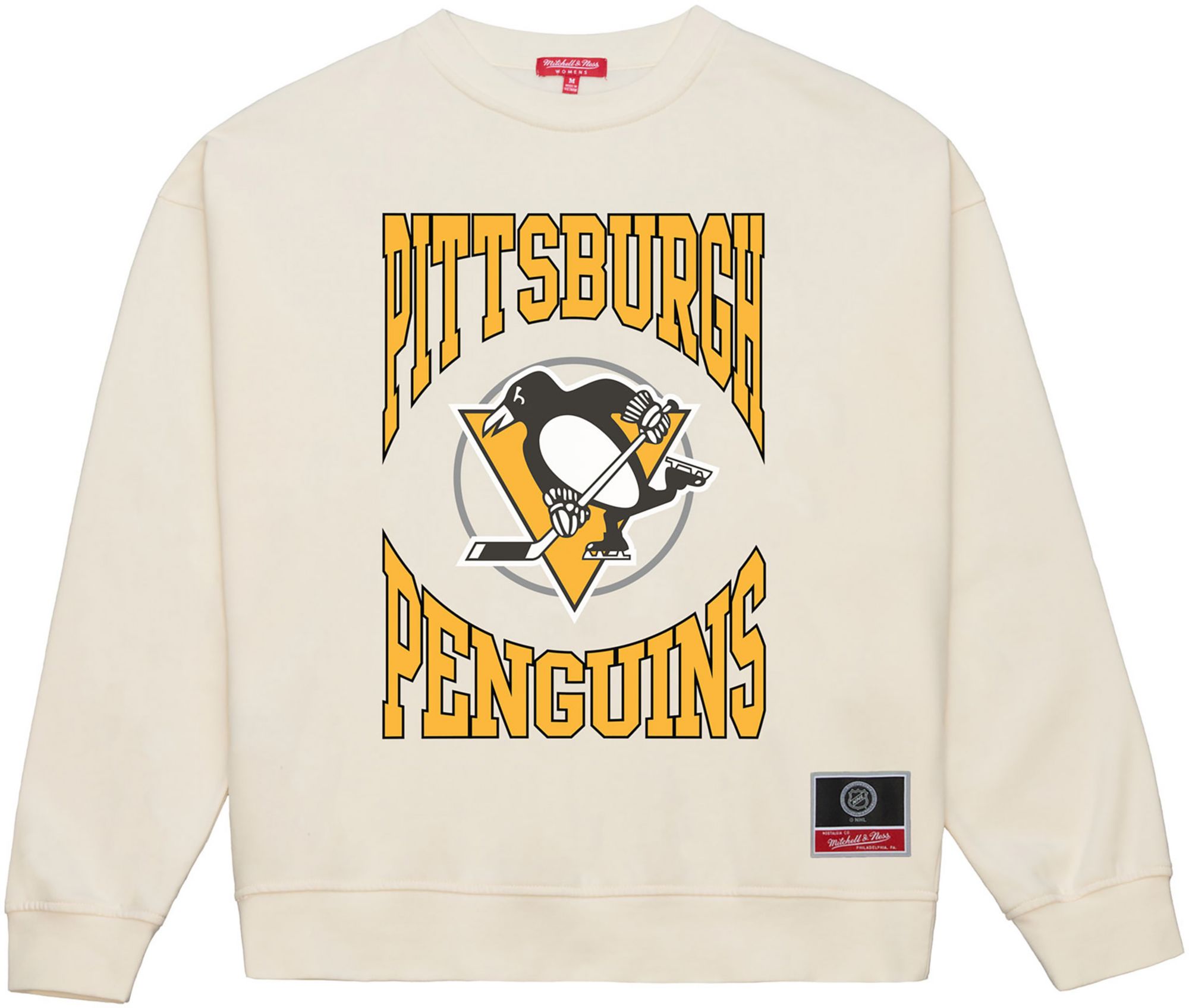 Mitchell & Ness Women's Pittsburgh Penguins Cream Logo Alternate Fleece Sweatshirt