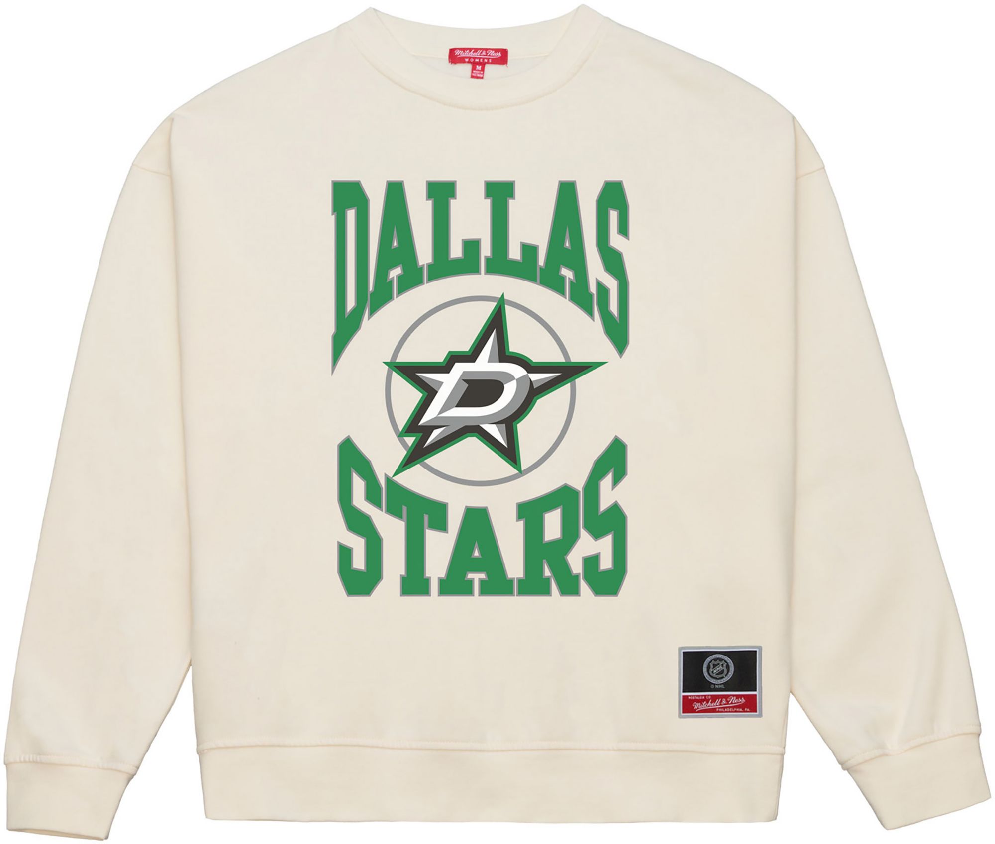 Mitchell & Ness Women's Dallas Stars Cream Logo Fleece Sweatshirt