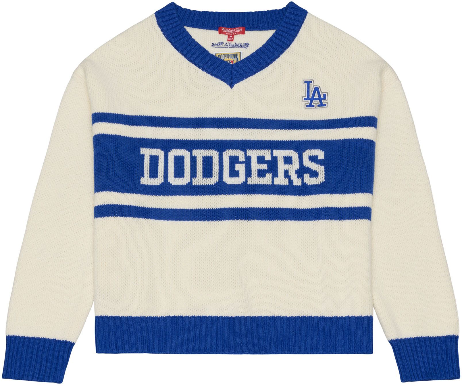 Mitchell & Ness Women's Los Angeles Dodgers Cream Retro Roots Sweater