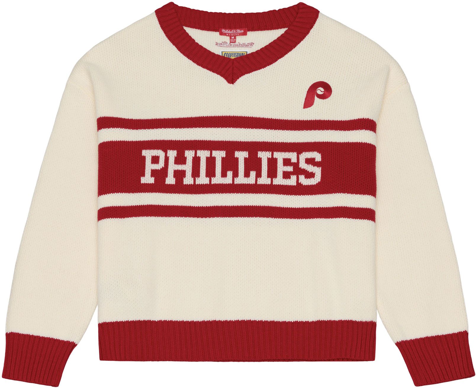 Mitchell &amp; Ness Women's Philadelphia Phillies Cream Retro Roots Sweater
