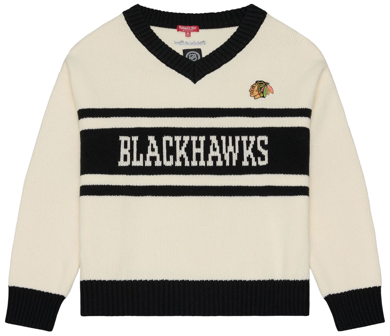 Mitchell &amp; Ness Women's Chicago Blackhawks Retro Cream Sweater