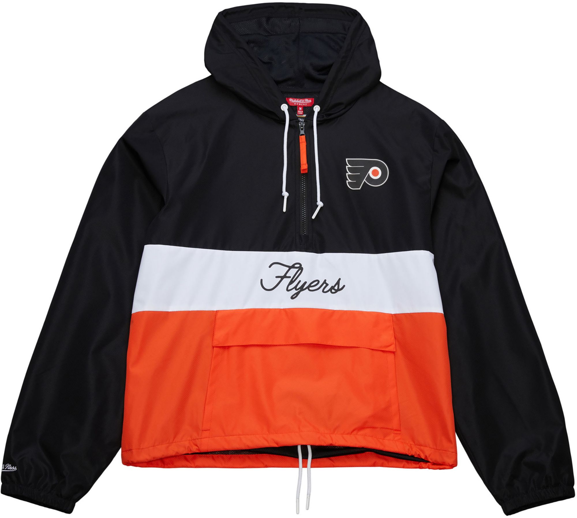 Mitchell & Ness Women's Philadelphia Flyers Black Blocked Anorak Jacket