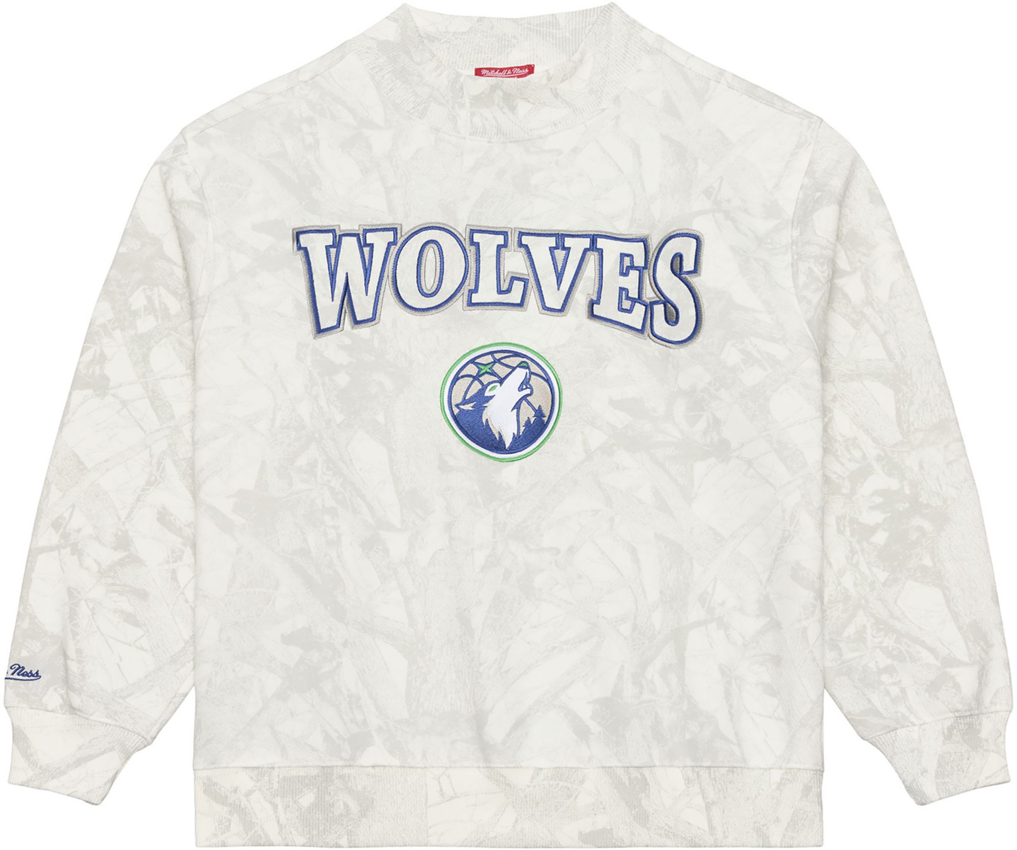 Mitchell & Ness Women's Minnesota Timberwolves Camo Mock Neck Sweatshirt