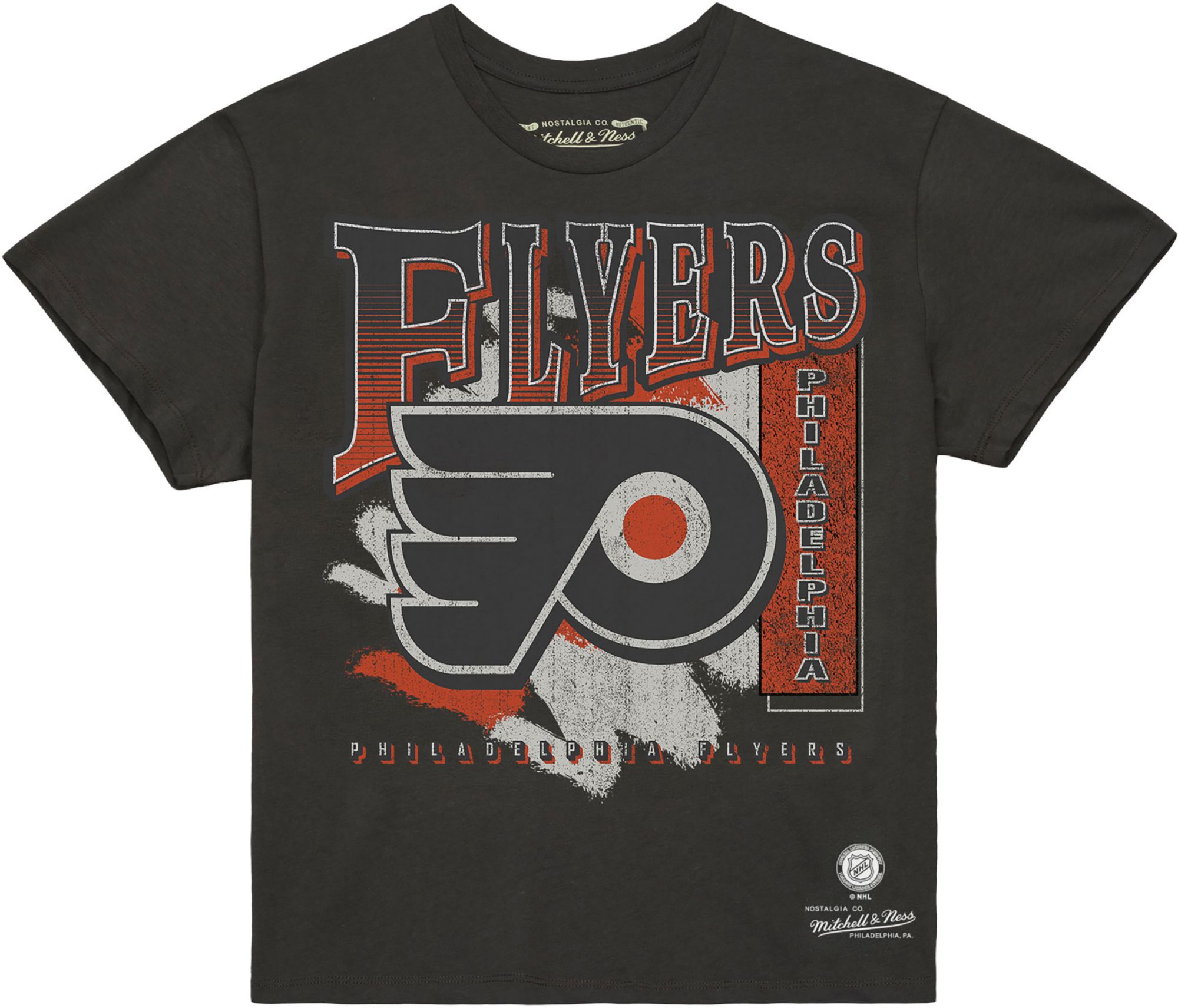 Mitchell & Ness Women's Philadelphia Flyers Vintage Black Choppy Ice T-Shirt