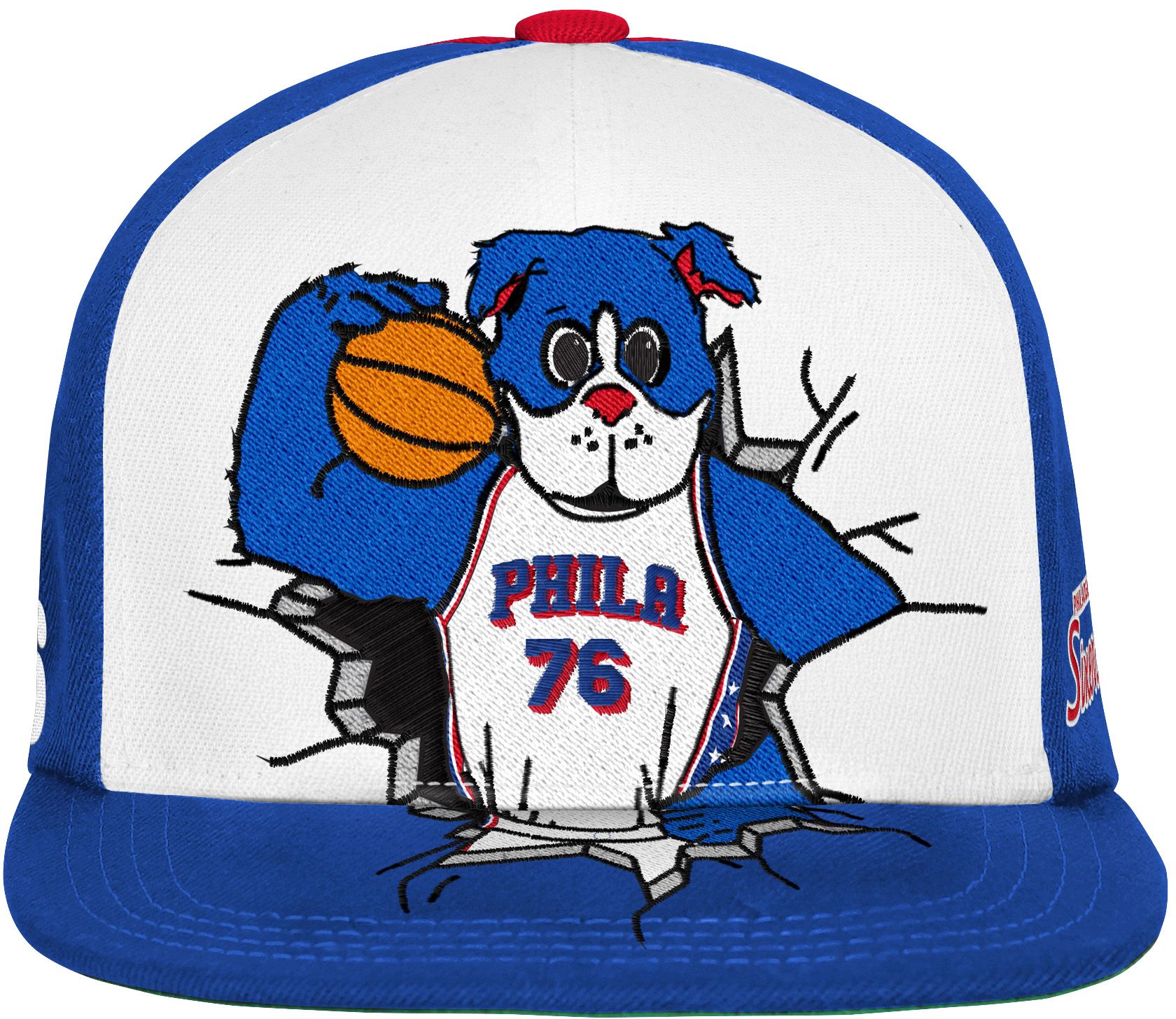 Mitchell &amp; Ness Youth Philadelphia 76ers Mascot Snapback Adjustable Hat