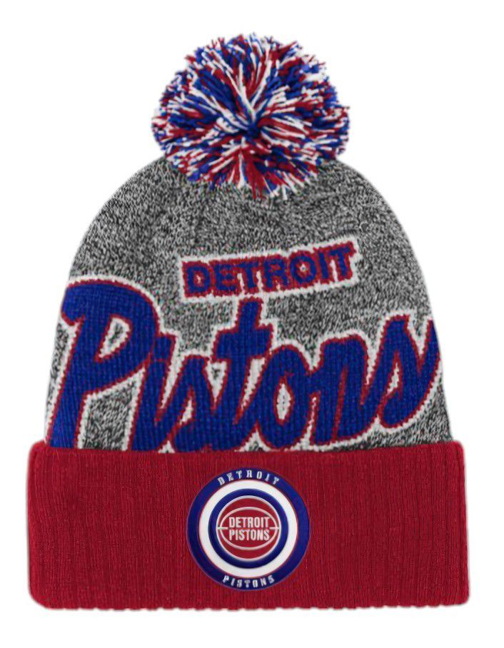 Mitchell & Ness Youth Detroit Pistons Mascot Cuffed Knit Hat, Gray