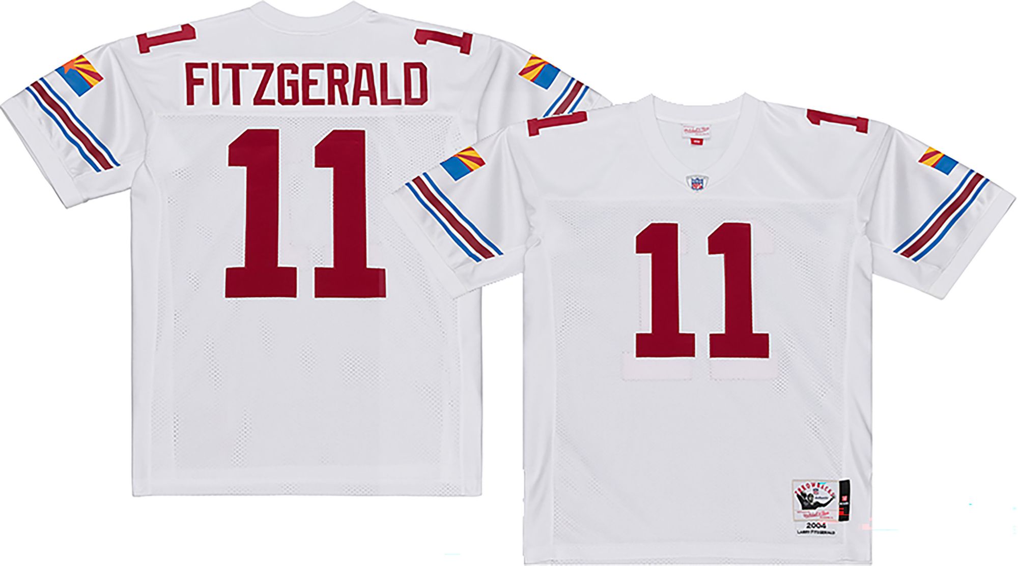 Mitchell &amp; Ness Youth Arizona Cardinals White Larry Fitzgerald #11 Jersey