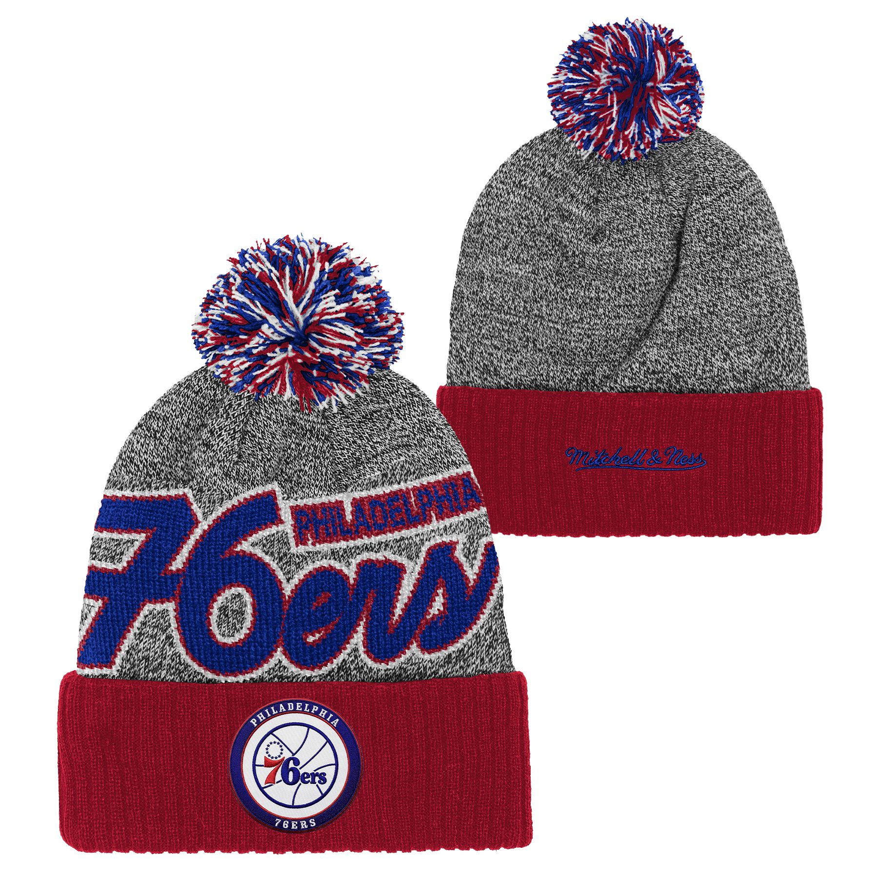 Mitchell & Ness Youth Philadelphia 76ers Mascot Cuffed Knit Hat