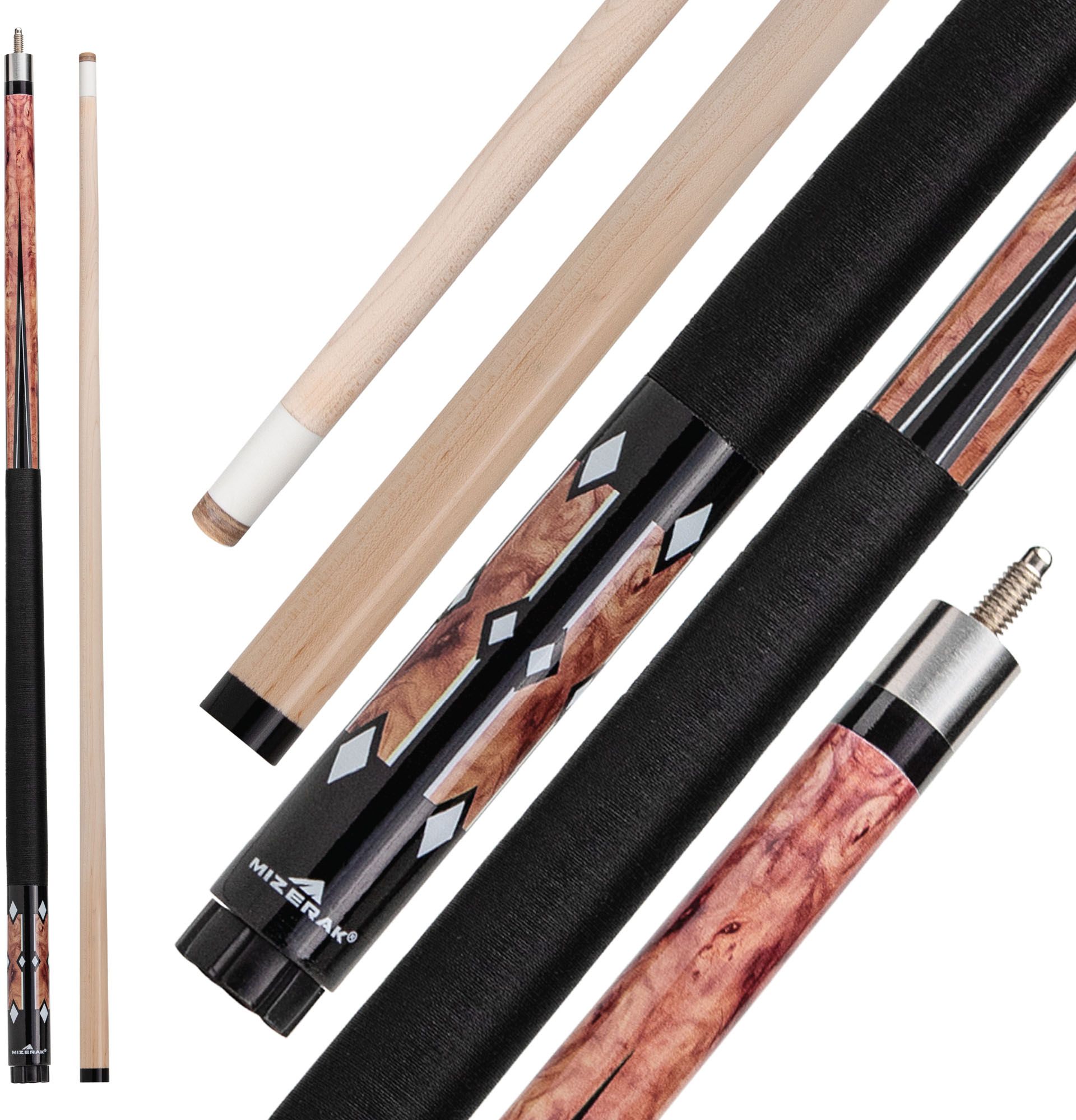 Mizerak 58” Two-Piece Hybrid Wood Cue